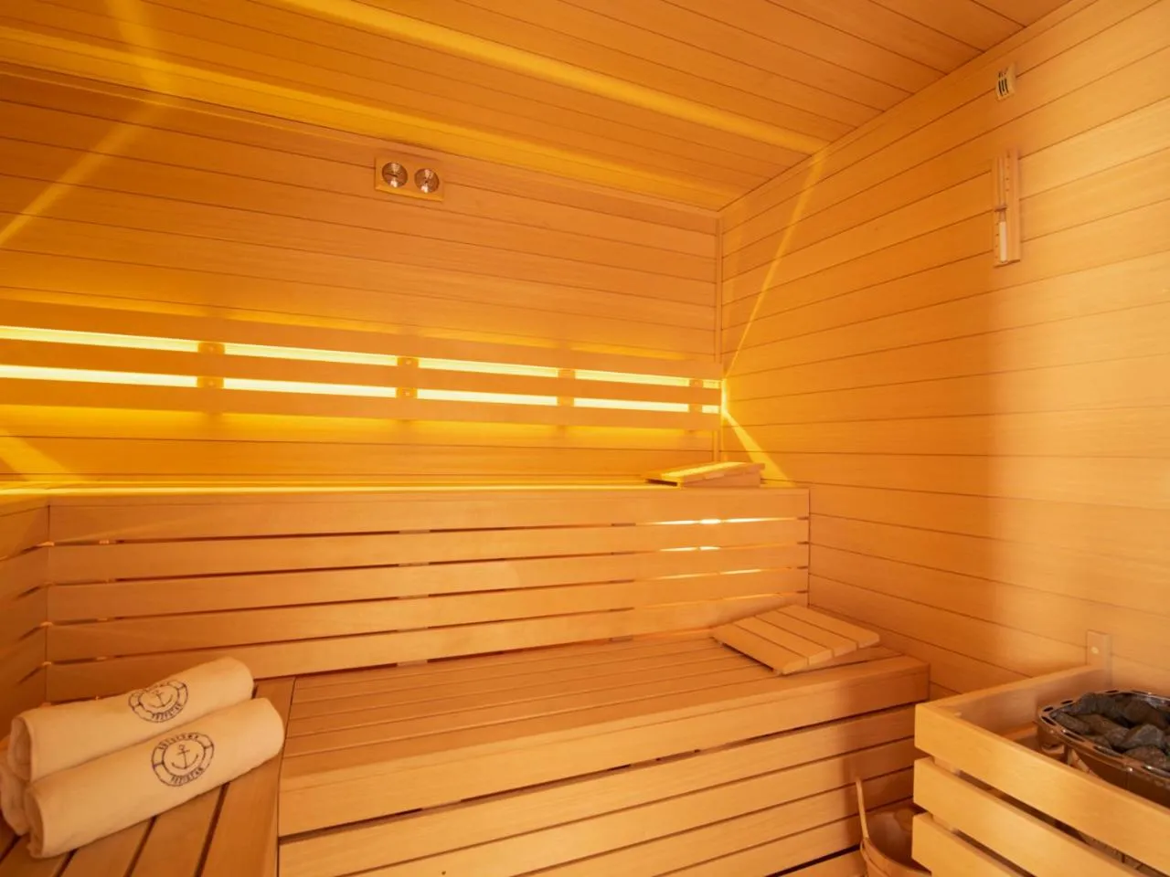 Sauna in KOMFORTOWE DOMKI Brzozowa Przystań nad morzem we Władysławowie