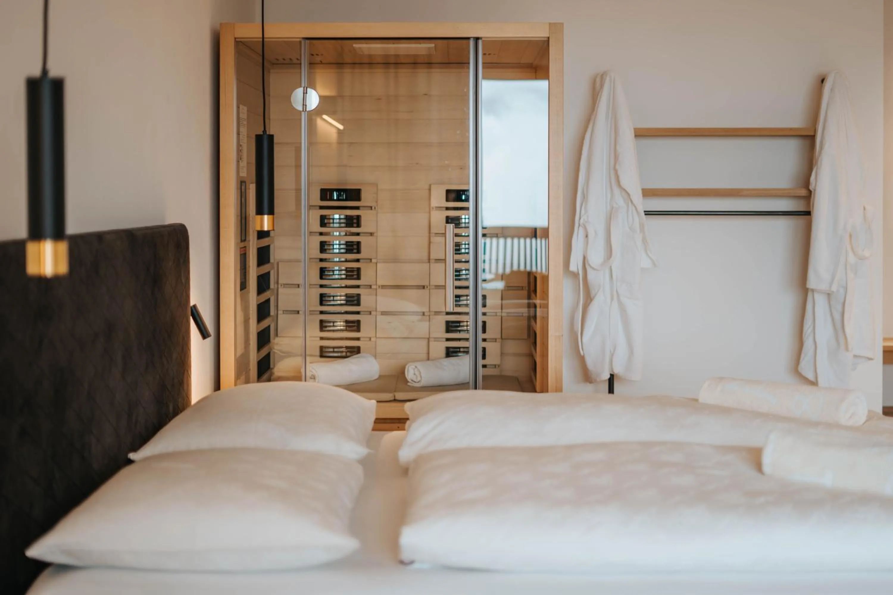 Bed in Small Hotel Sonne