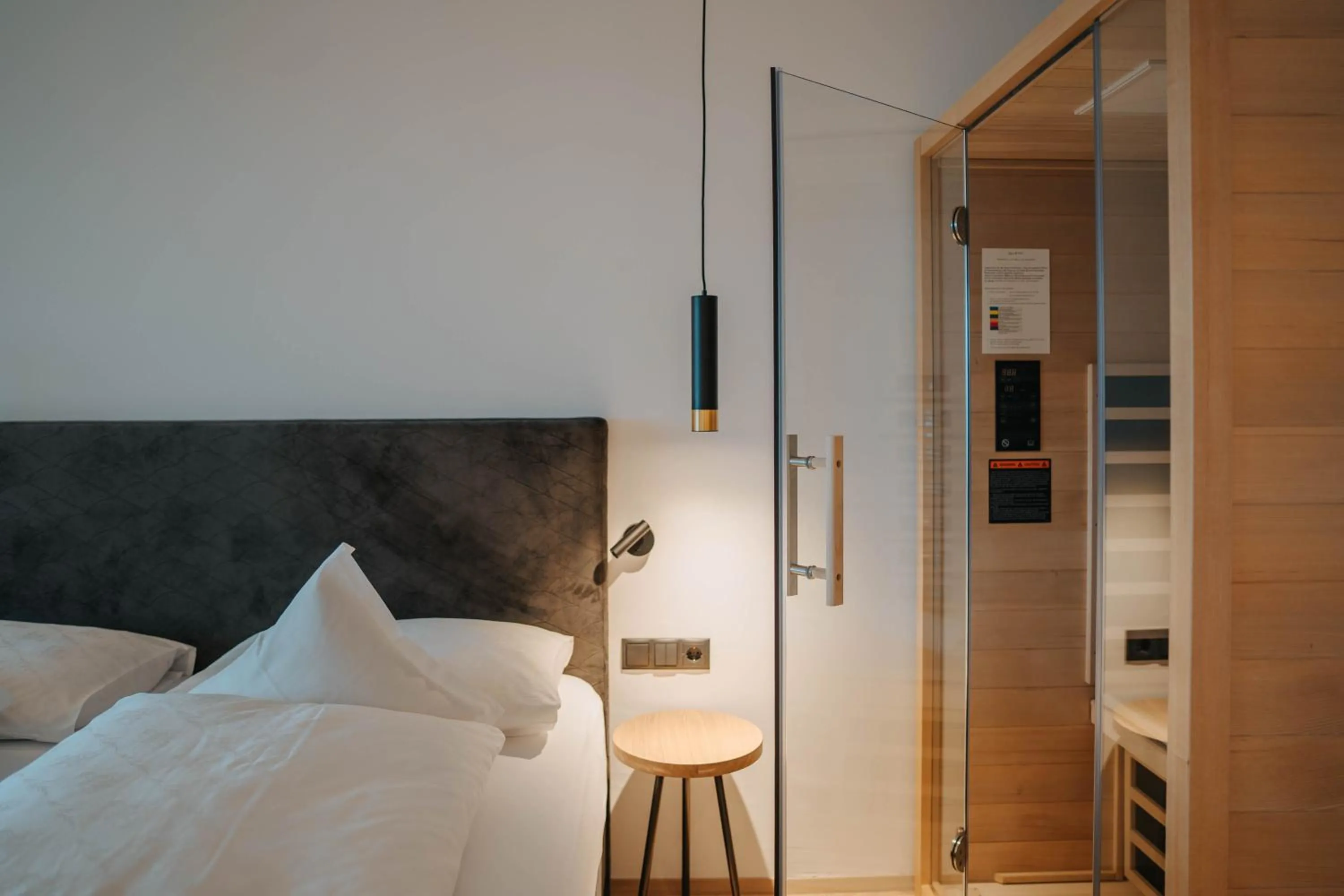 Bed in Small Hotel Sonne