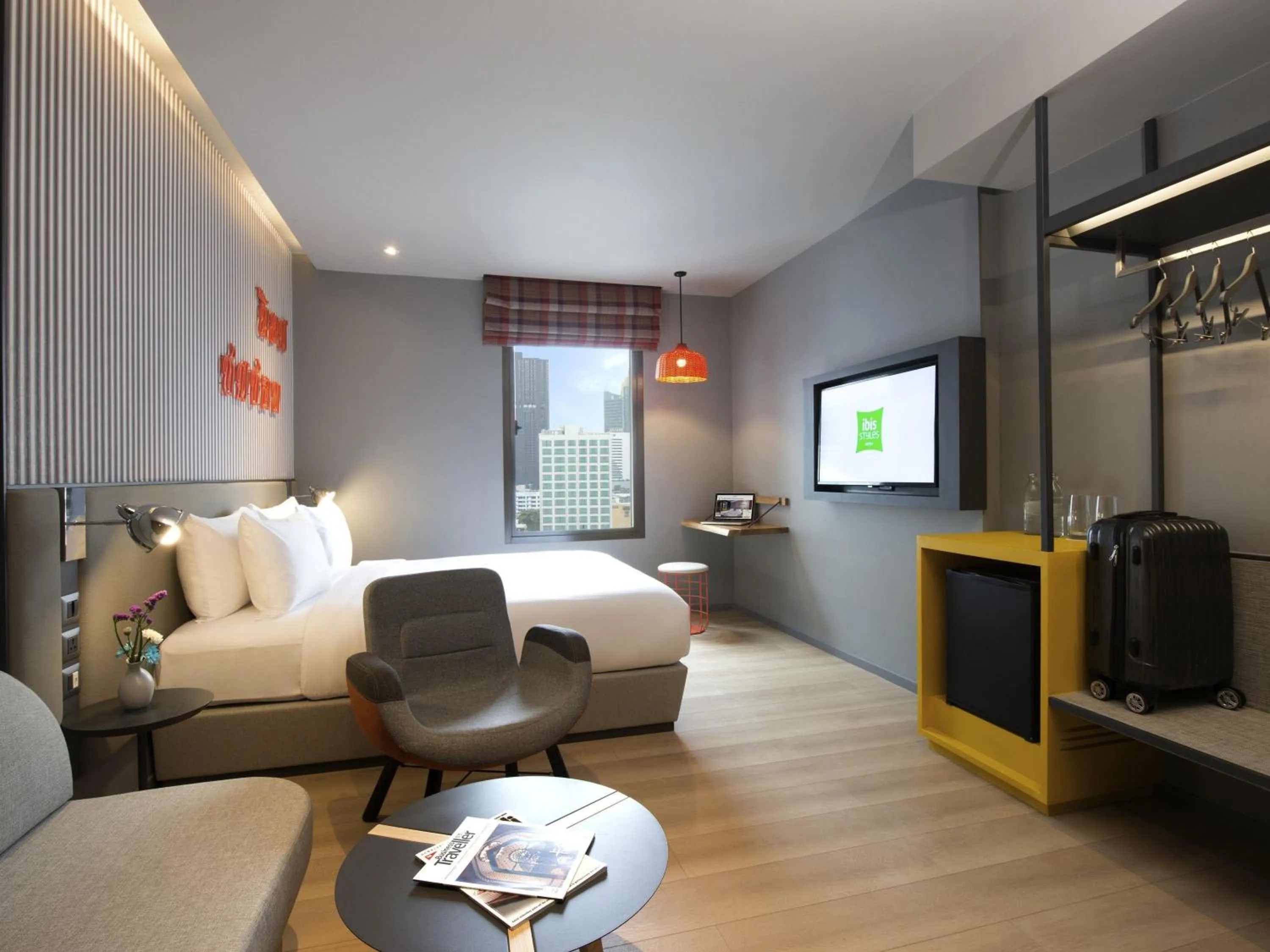 Bedroom, Bed in ibis Styles Bangkok Sukhumvit 4