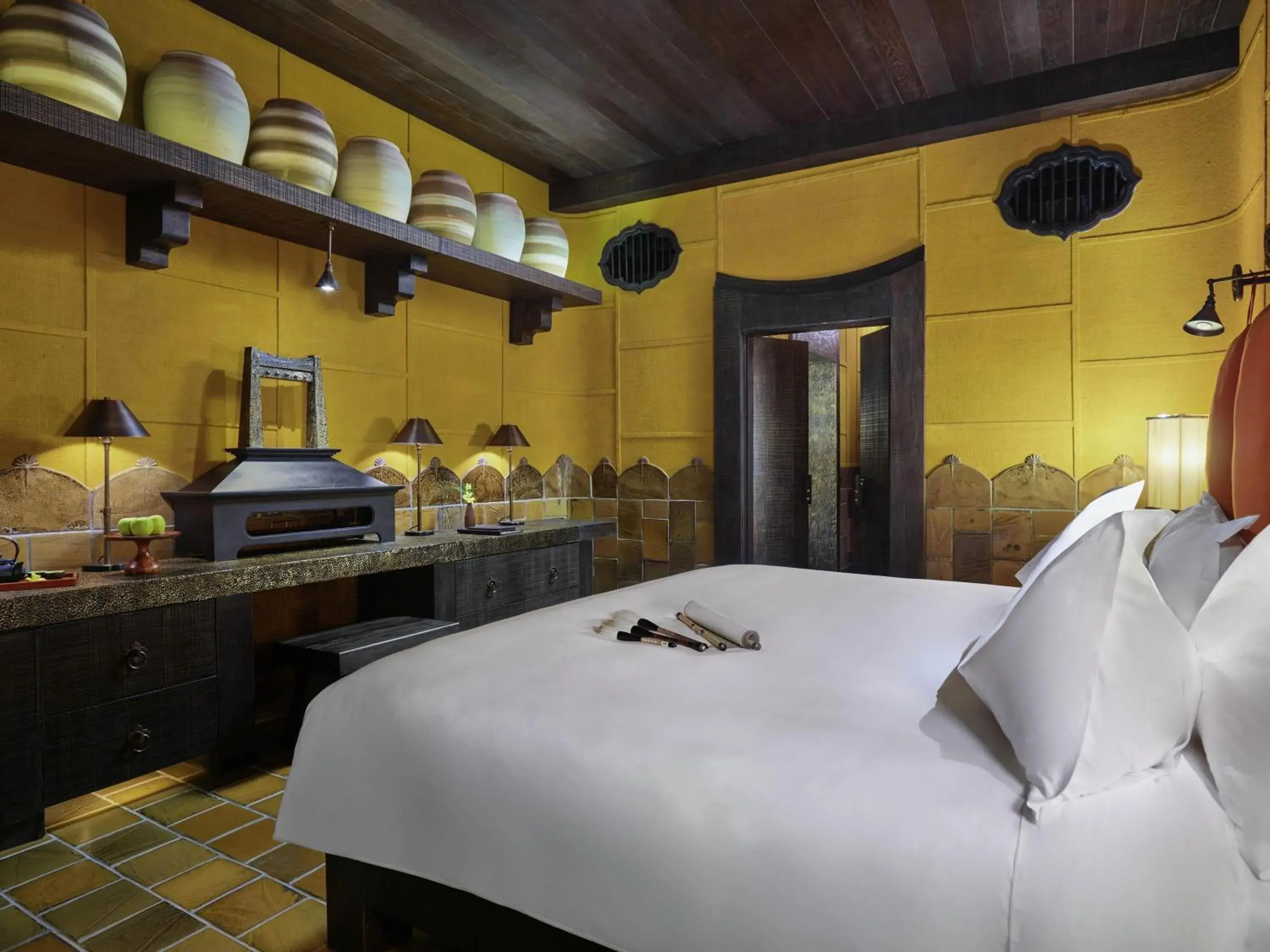 Deluxe King Room with Forest View in Legacy Yen Tu - MGallery Deluxe King Room with Forest View in Legacy Yen Tu - MGallery