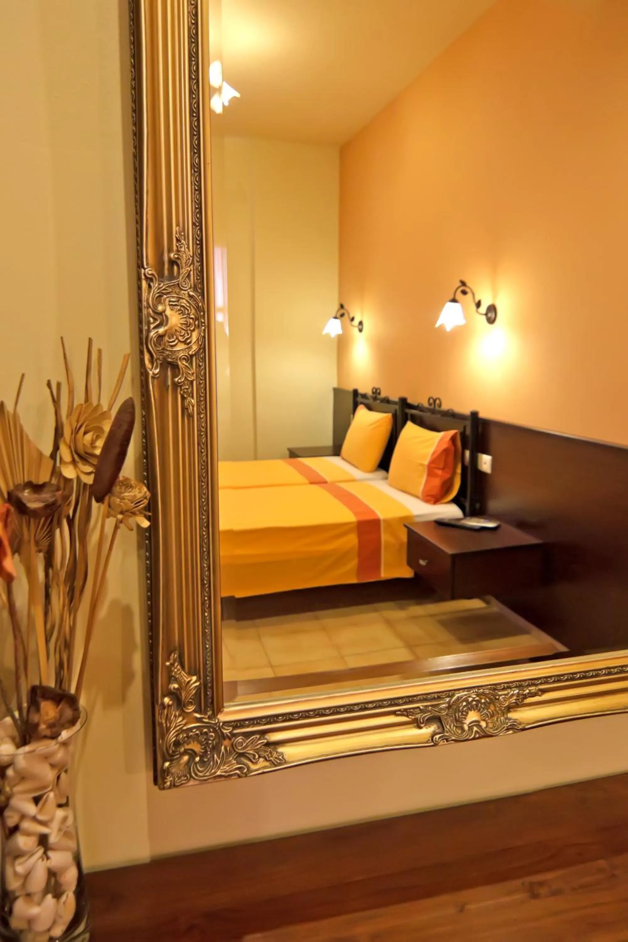 Decorative detail, Bed in Minos Pension