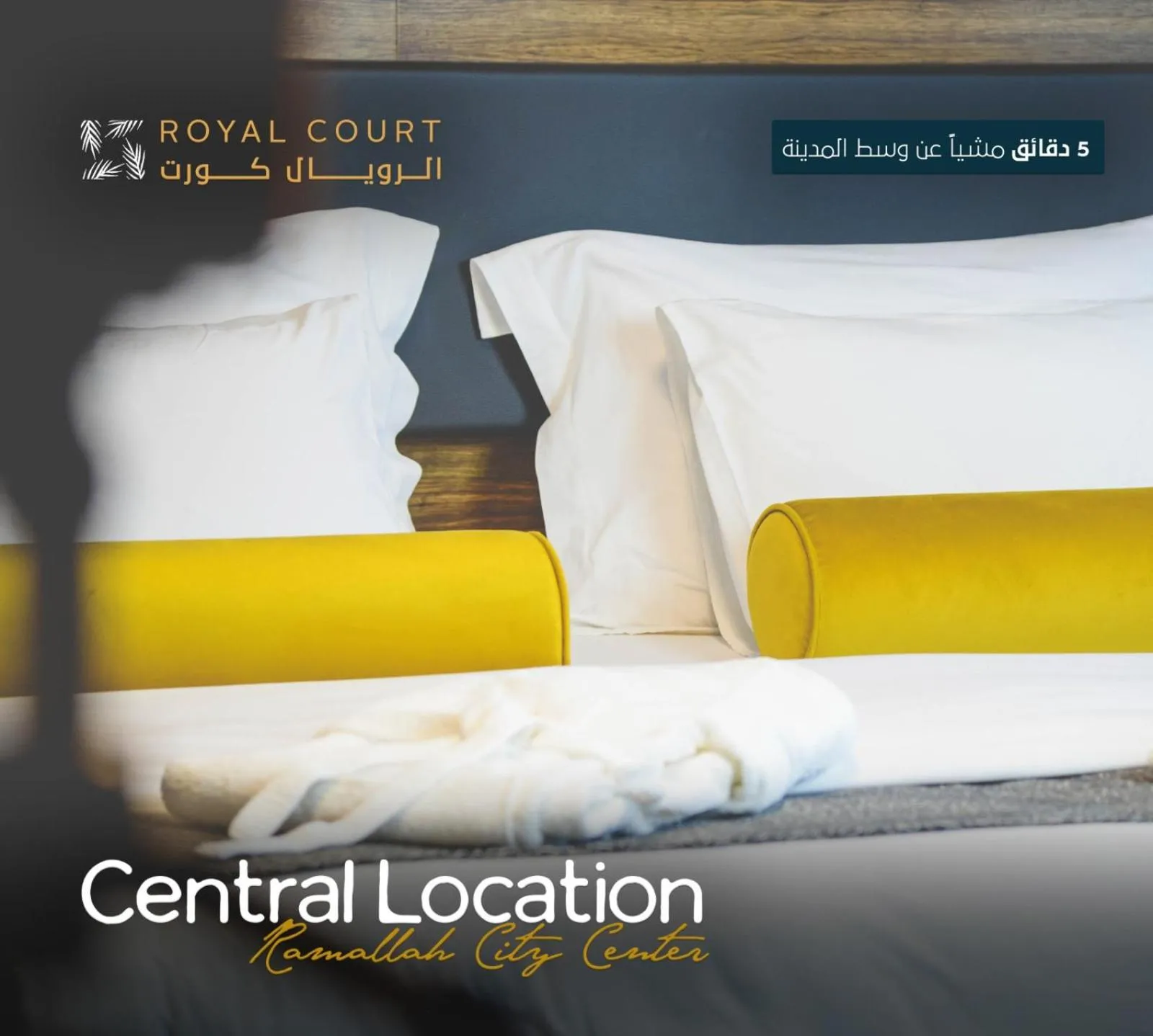 Bed in Royal Court Hotel