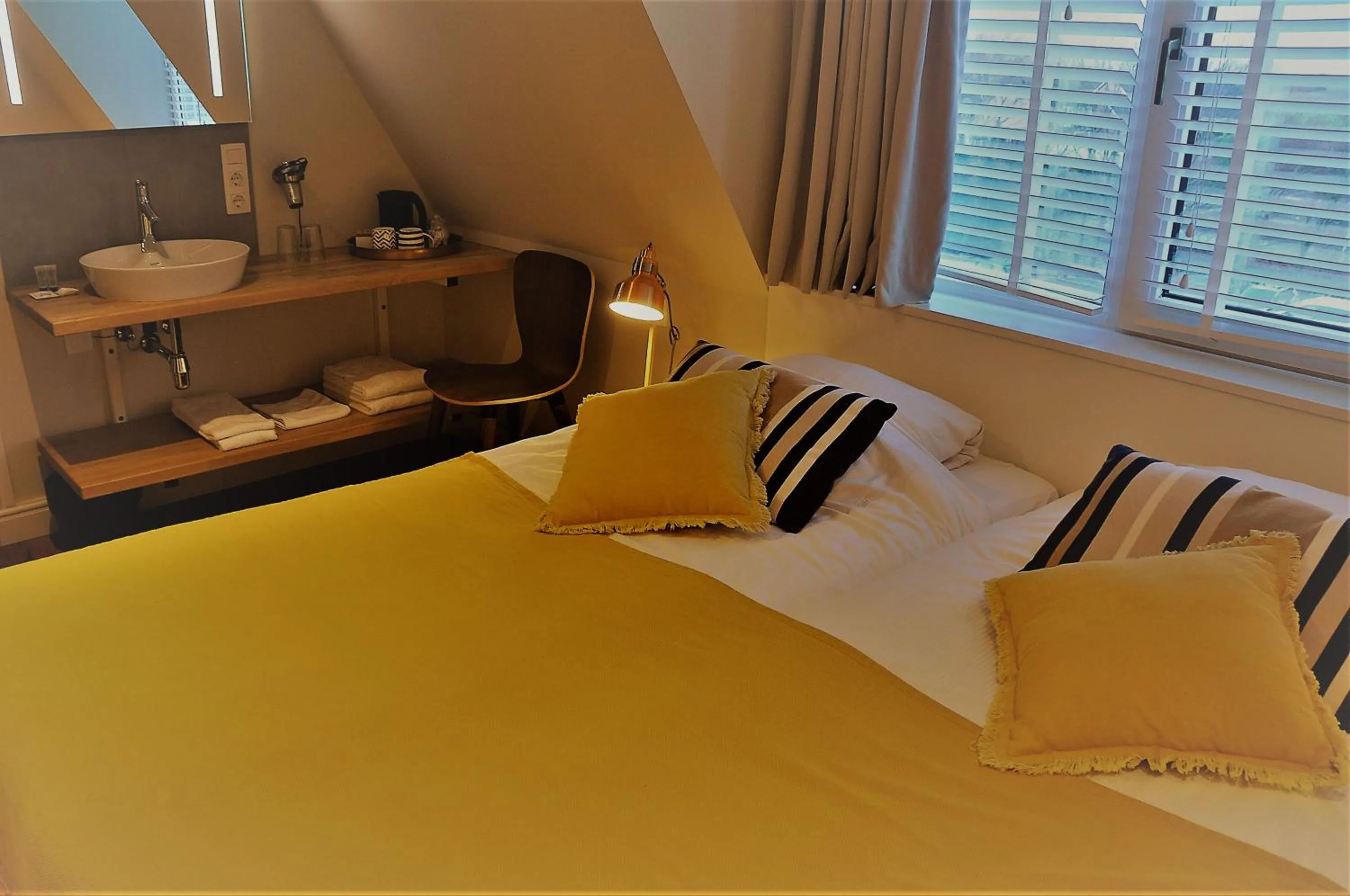 Bedroom, Bed in Hotel Sanders de Paauw