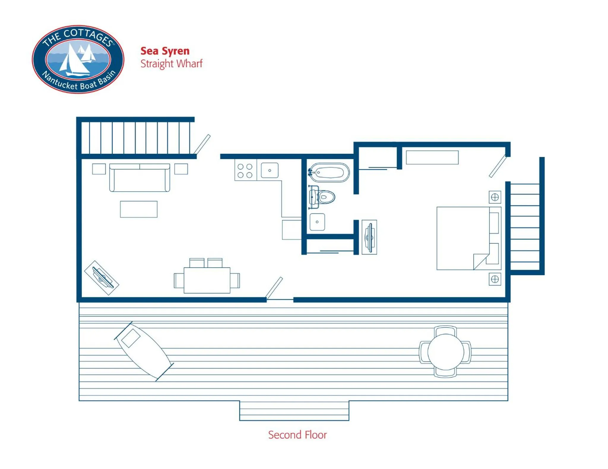 Photo of the whole room in The Cottages at Nantucket Boat Basin