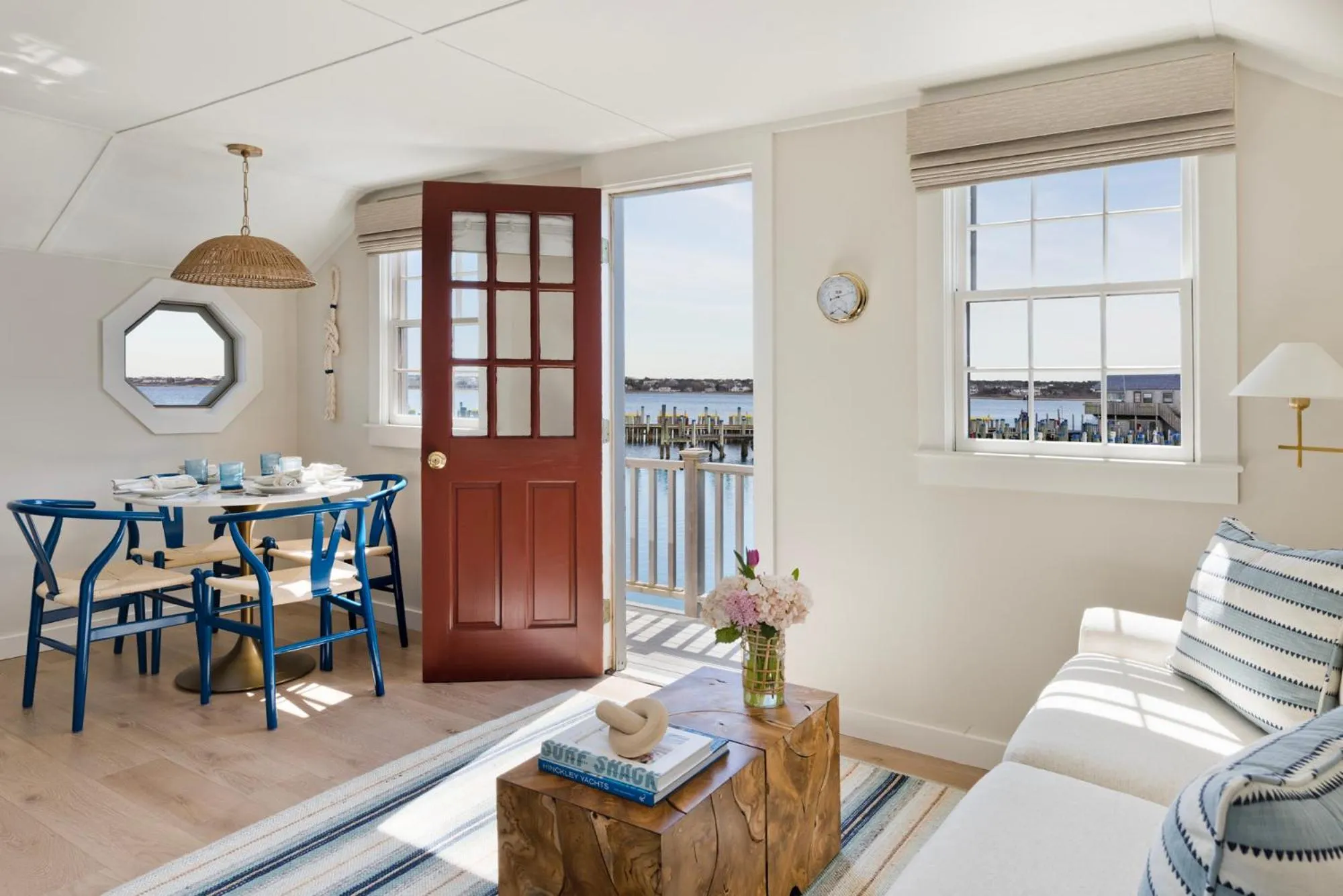 Living room in The Cottages at Nantucket Boat Basin