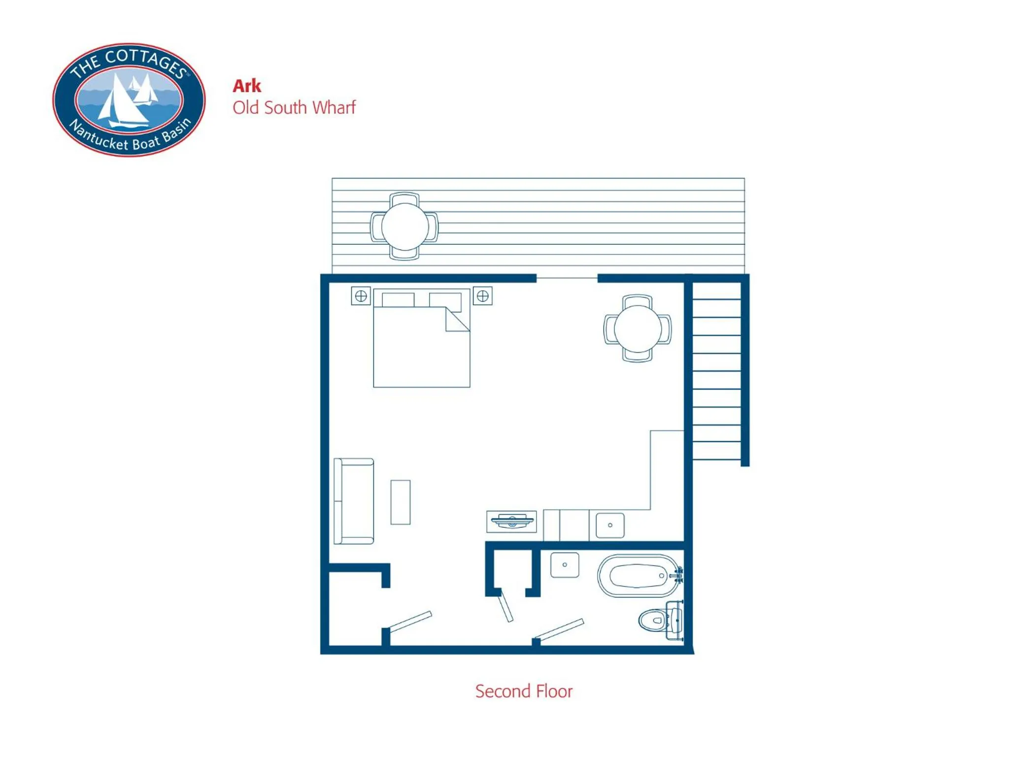 Floor plan in The Cottages at Nantucket Boat Basin