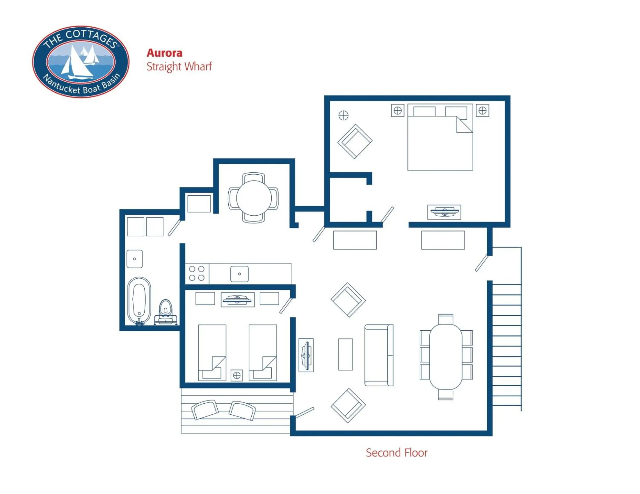 Photo of the whole room in The Cottages at Nantucket Boat Basin