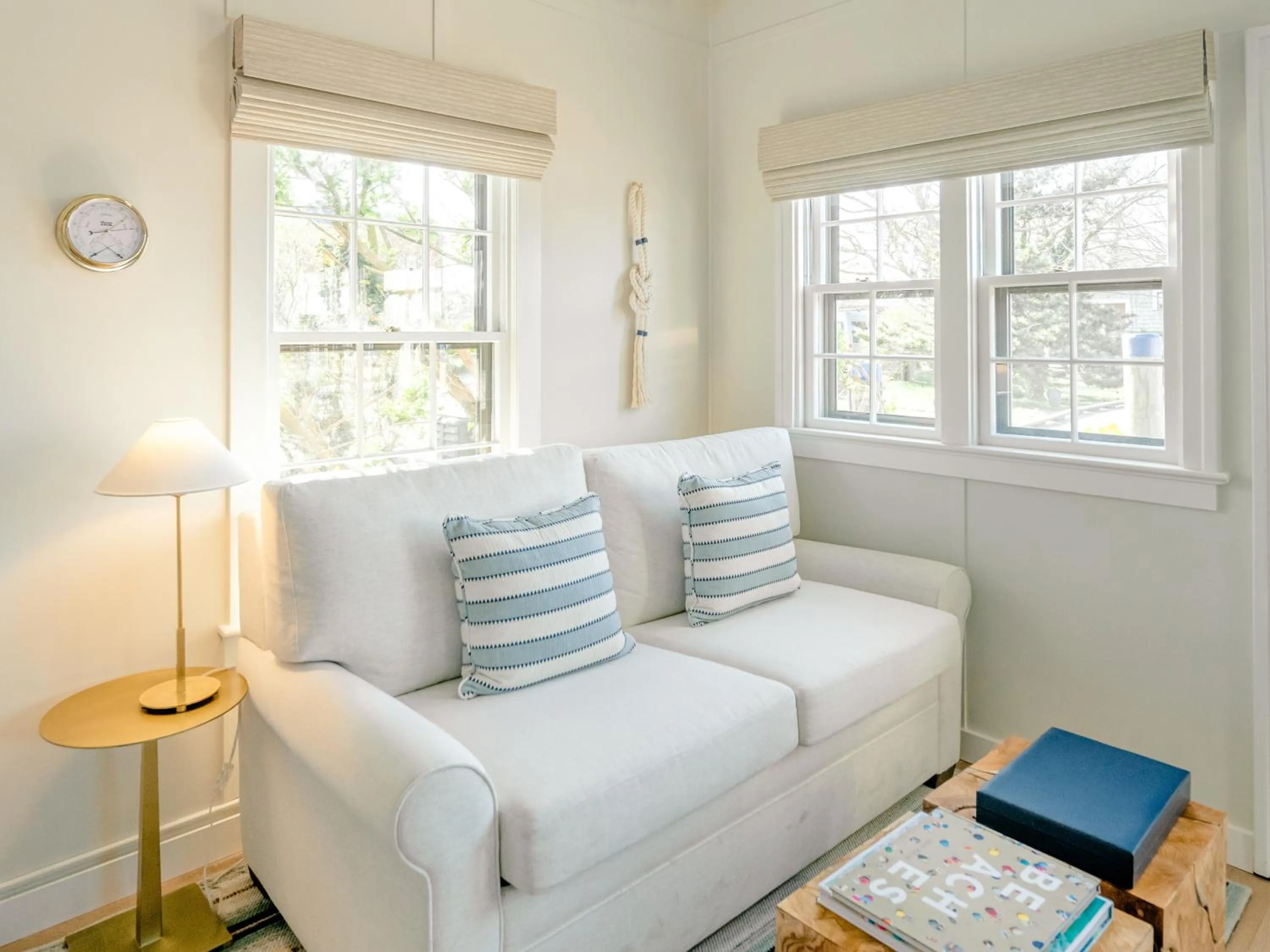 Living room in The Cottages at Nantucket Boat Basin