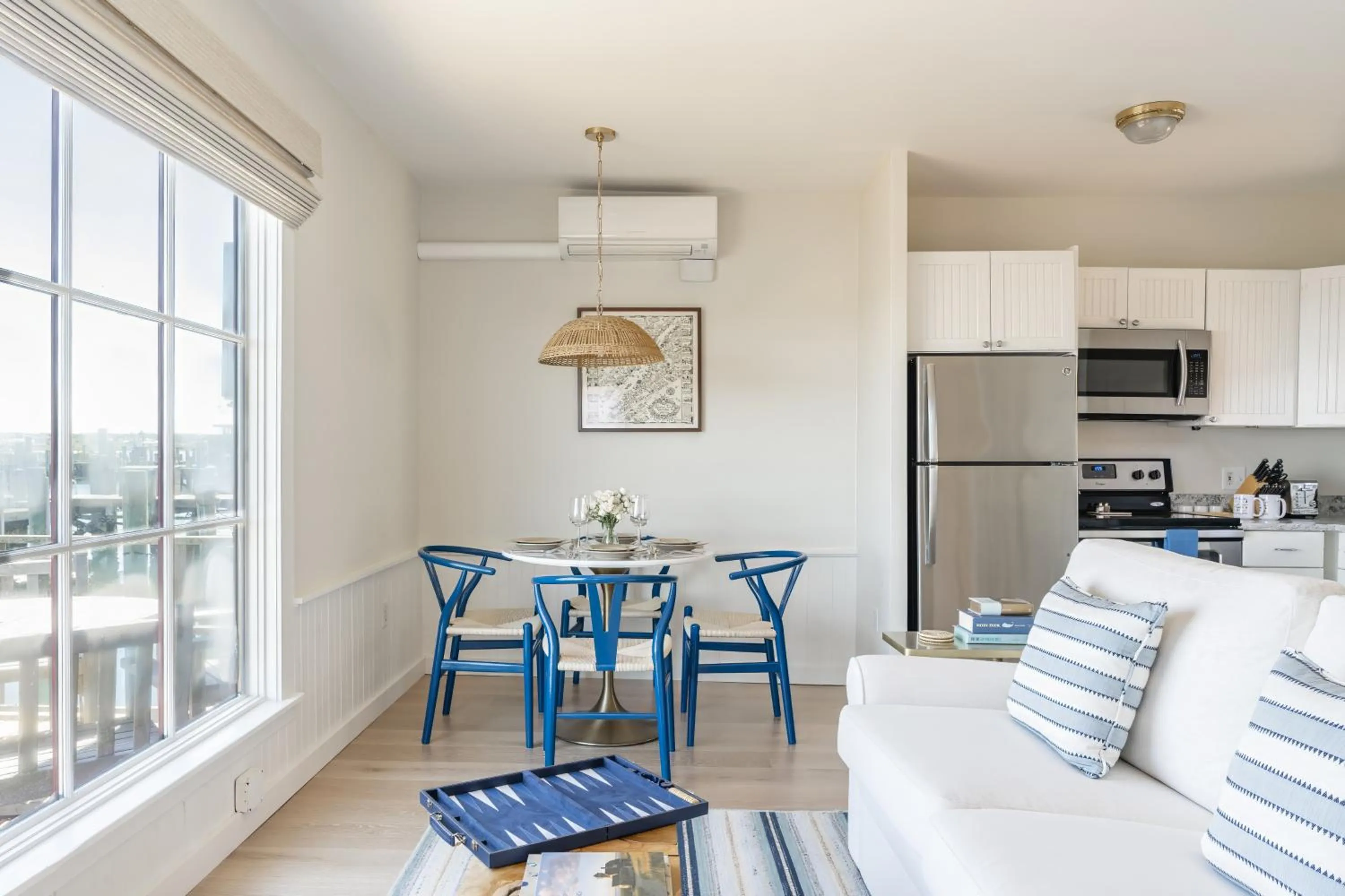 Living room in The Cottages at Nantucket Boat Basin