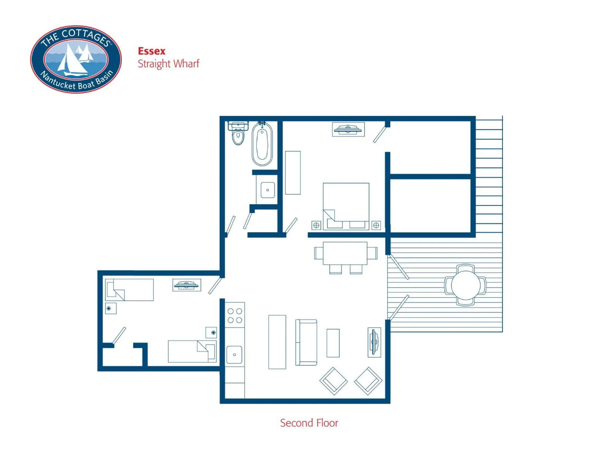 Floor plan in The Cottages at Nantucket Boat Basin