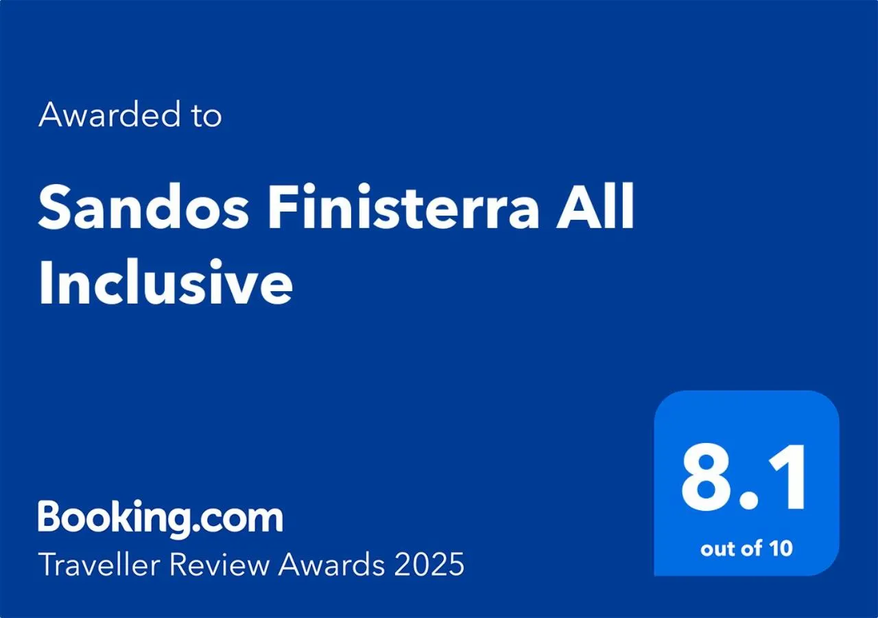 Certificate/Award in Sandos Finisterra All Inclusive