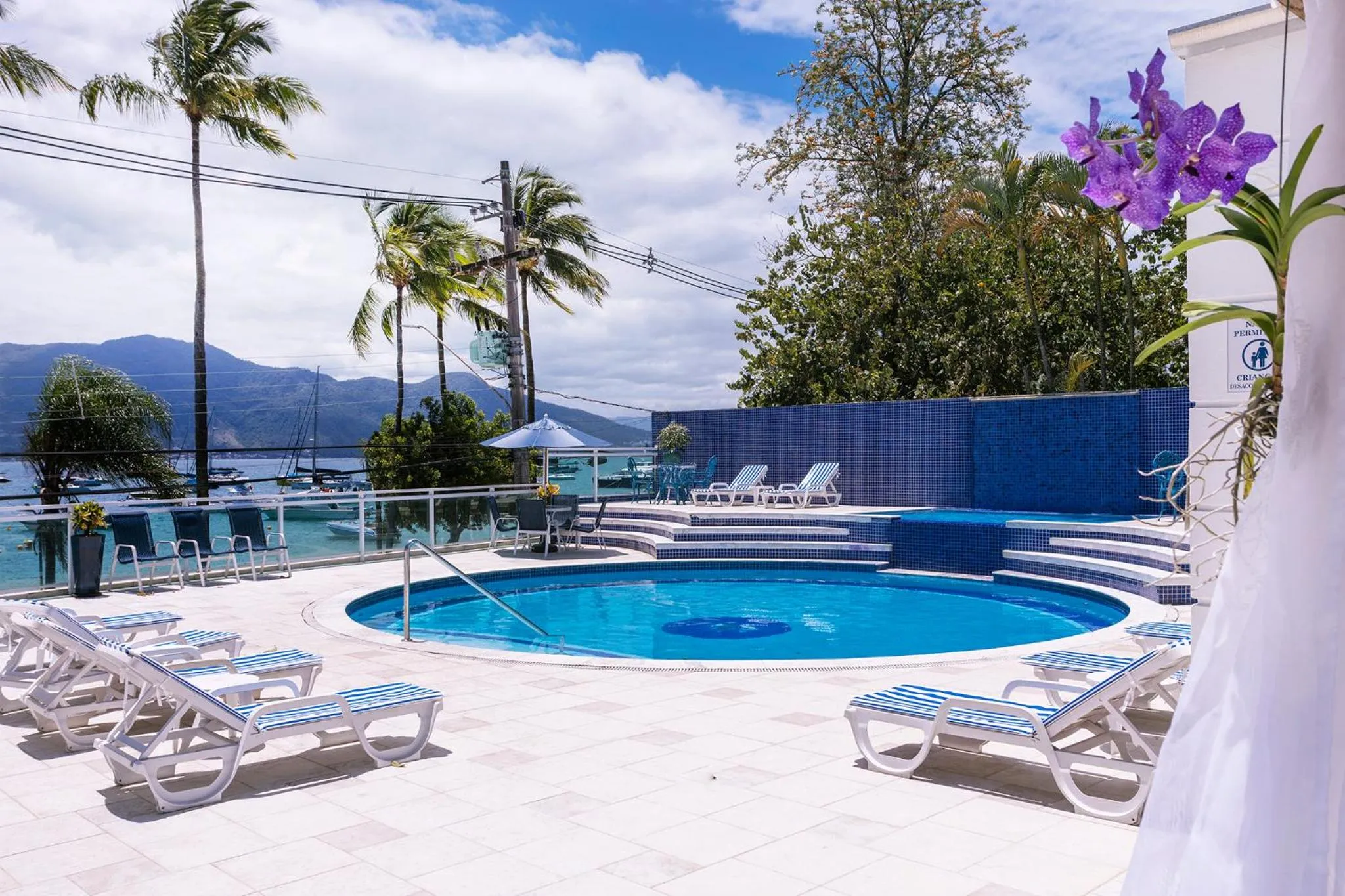 Pool view in Hotel Ilhabela