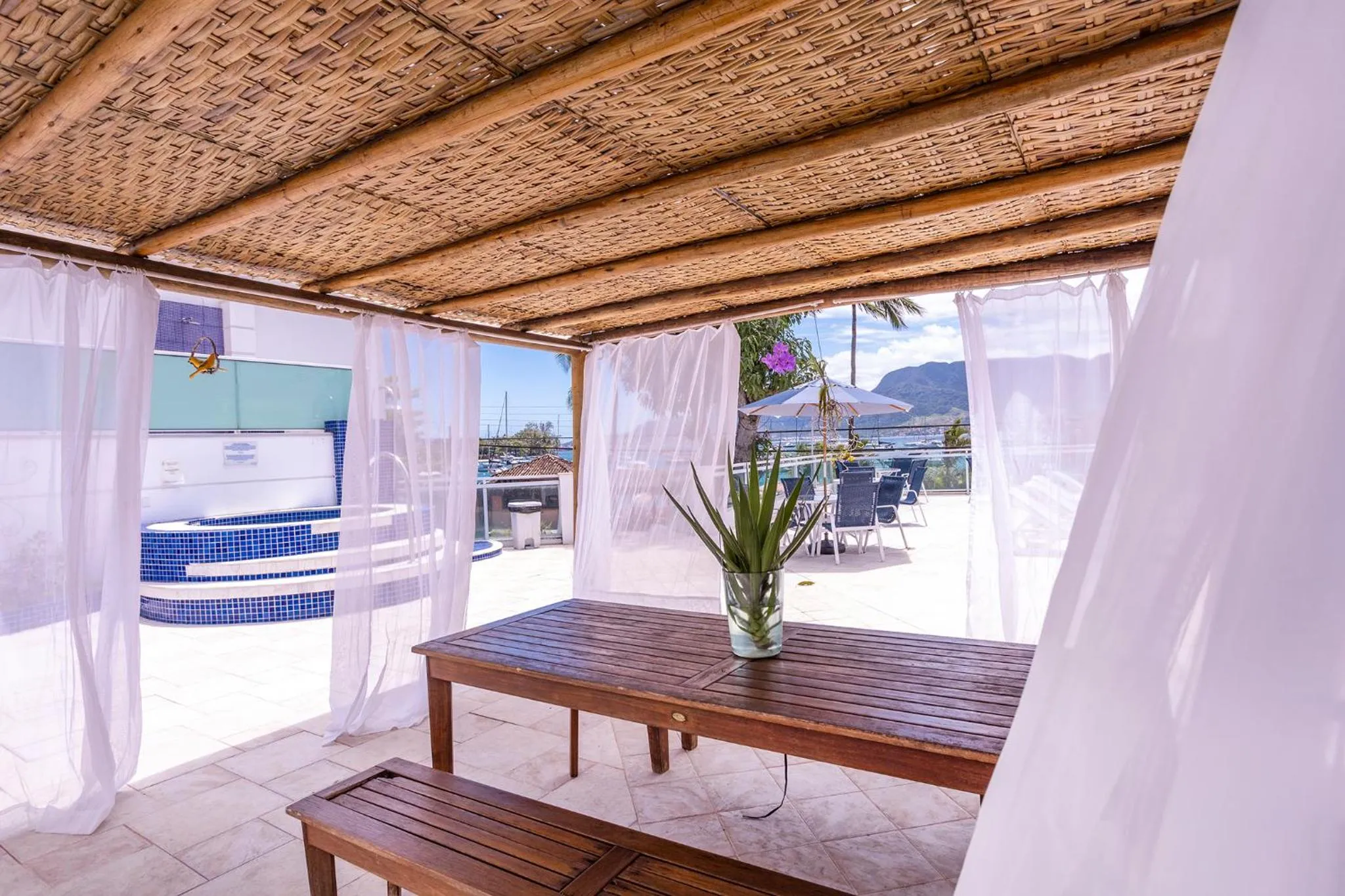 Pool view in Hotel Ilhabela