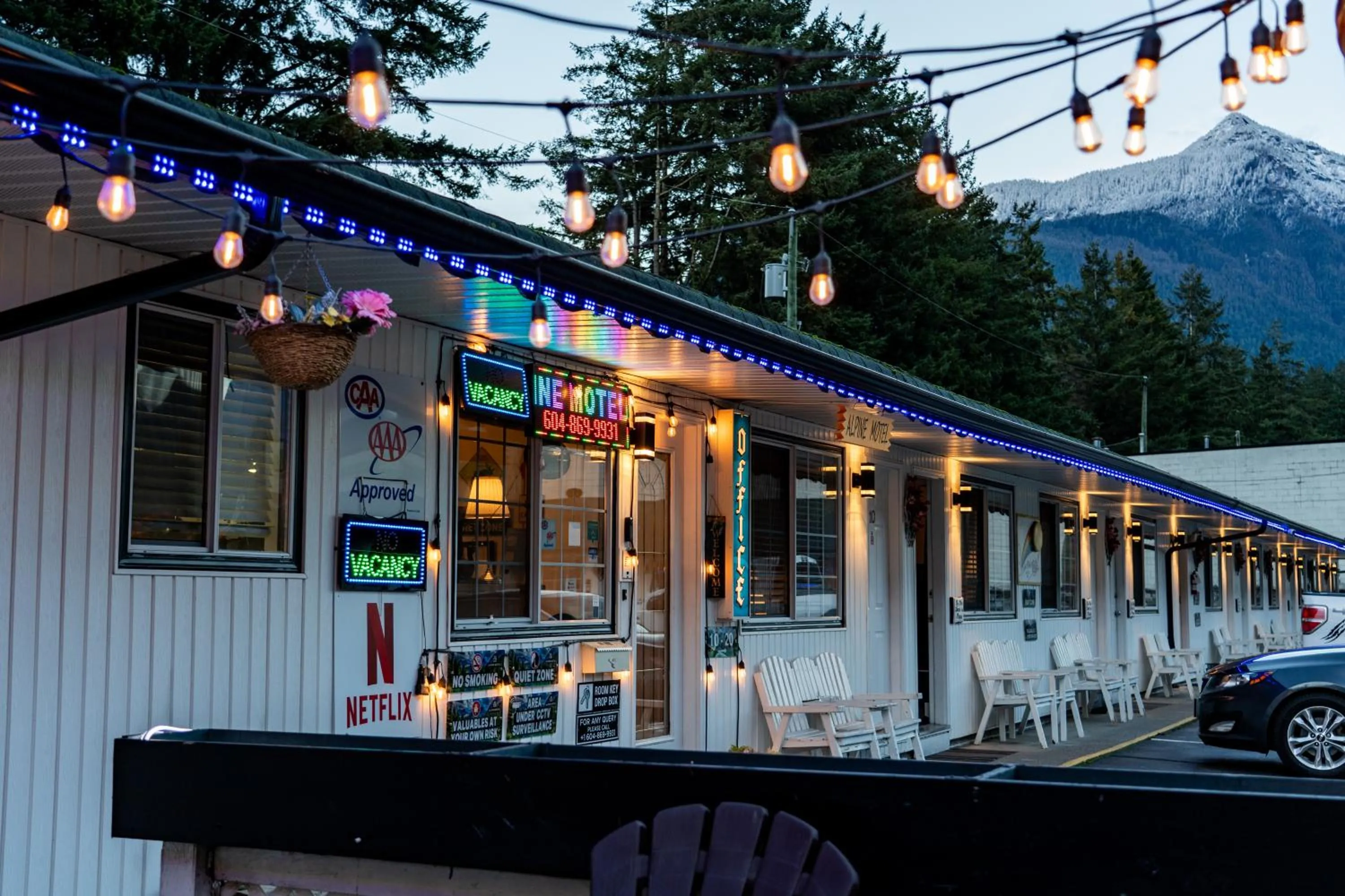 Lobby or reception in Alpine Motel