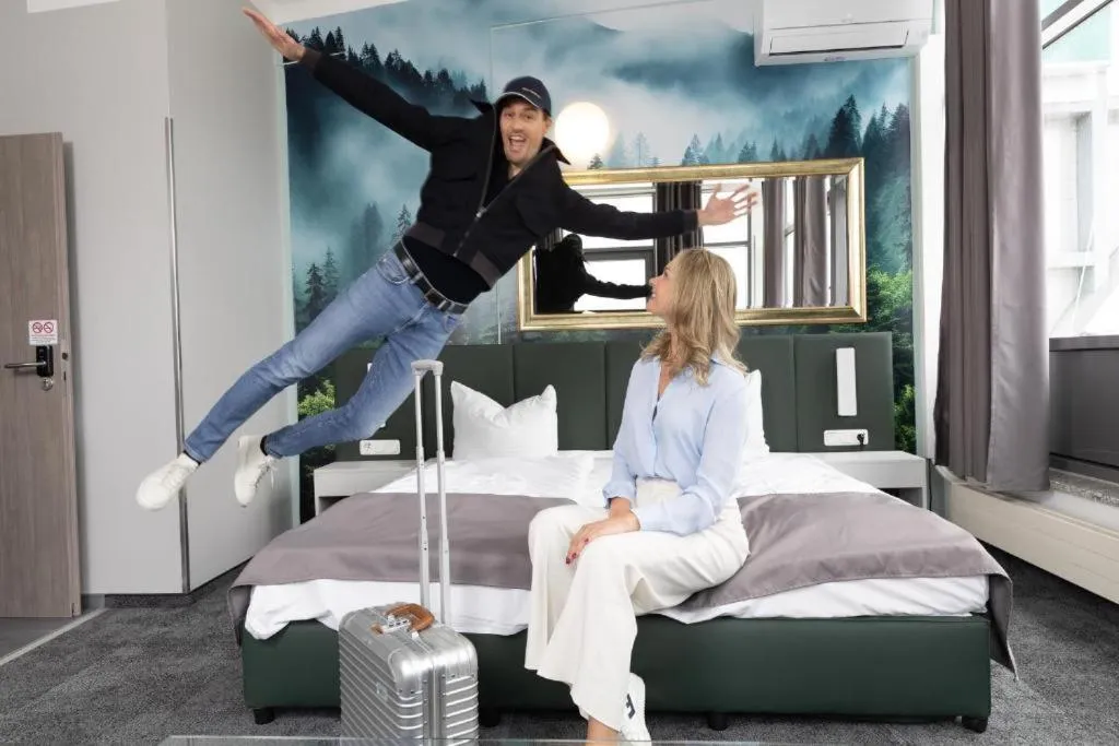 Bed in AUSZEIT DAS HOTEL Asbach-Bäumenheim