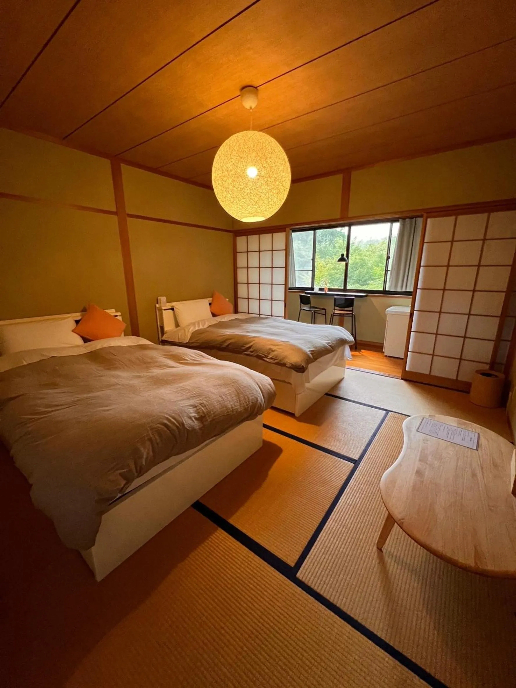 Bed in Yufuin Hoshinosato