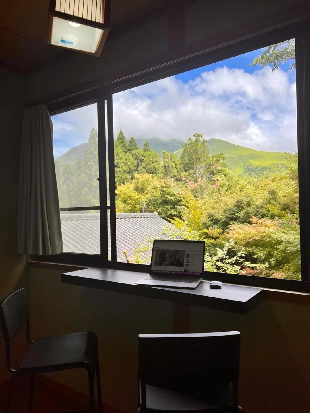 Seating area in Yufuin Hoshinosato