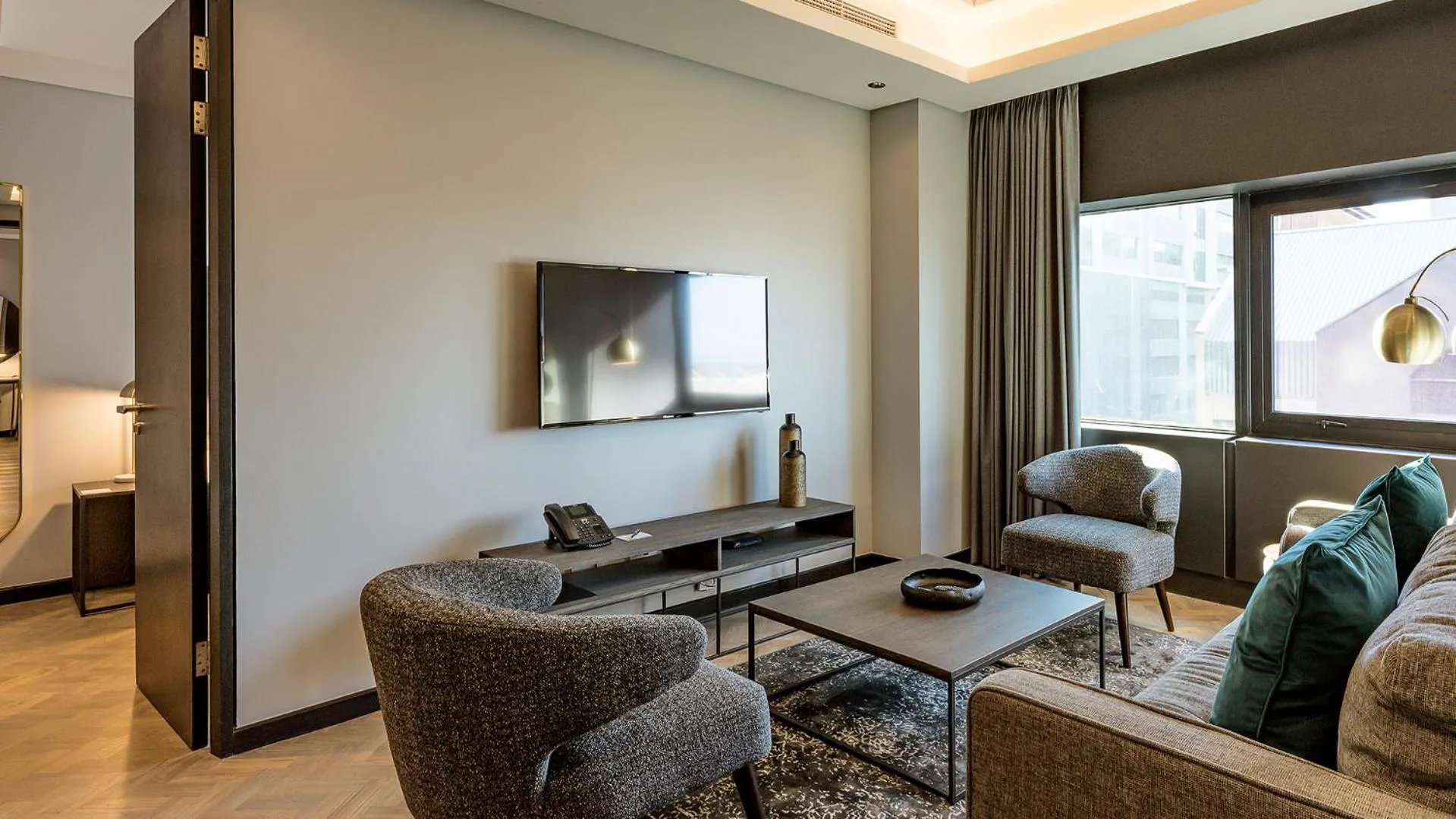 Living room in The Onyx Apartment Hotel by NEWMARK