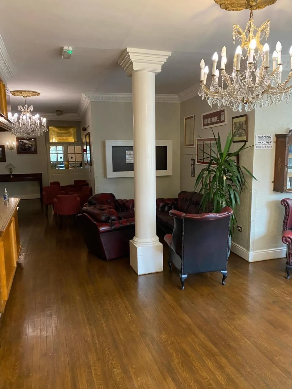 Lobby or reception in The Hand Hotel Llangollen by Compass Hospitality