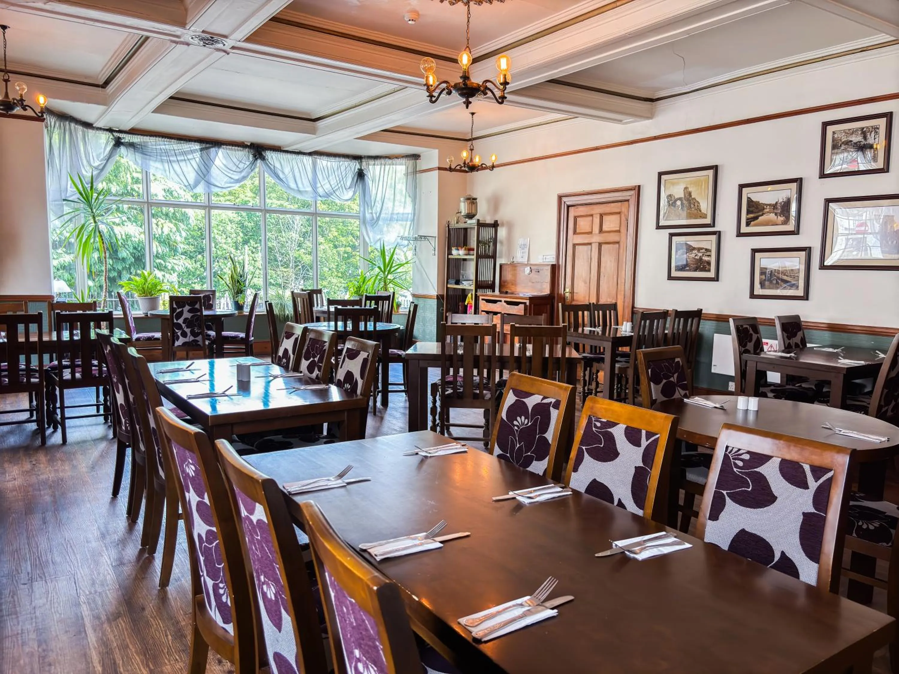 Dining area in The Hand Hotel Llangollen by Compass Hospitality