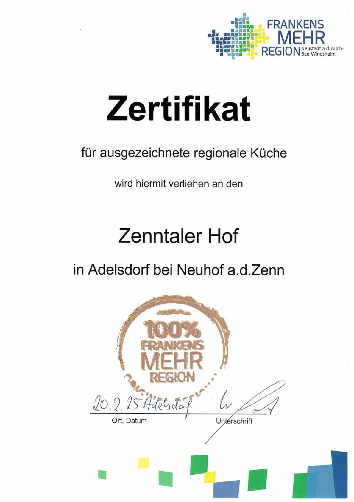 Restaurant/places to eat in Zenntaler Hof