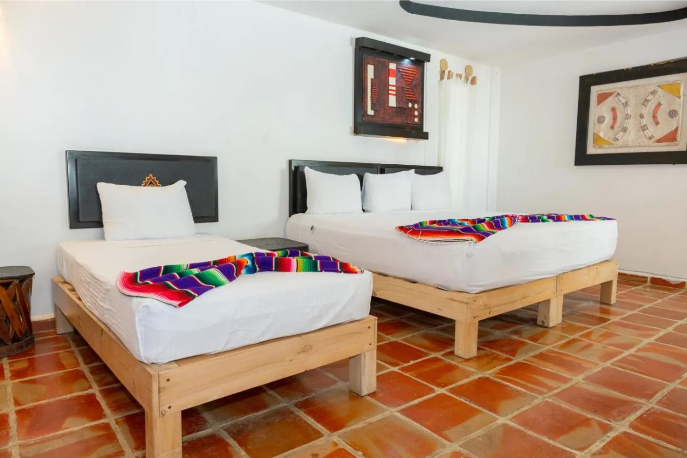 Bed in Hotel Museo Matan Kaan Mahahual