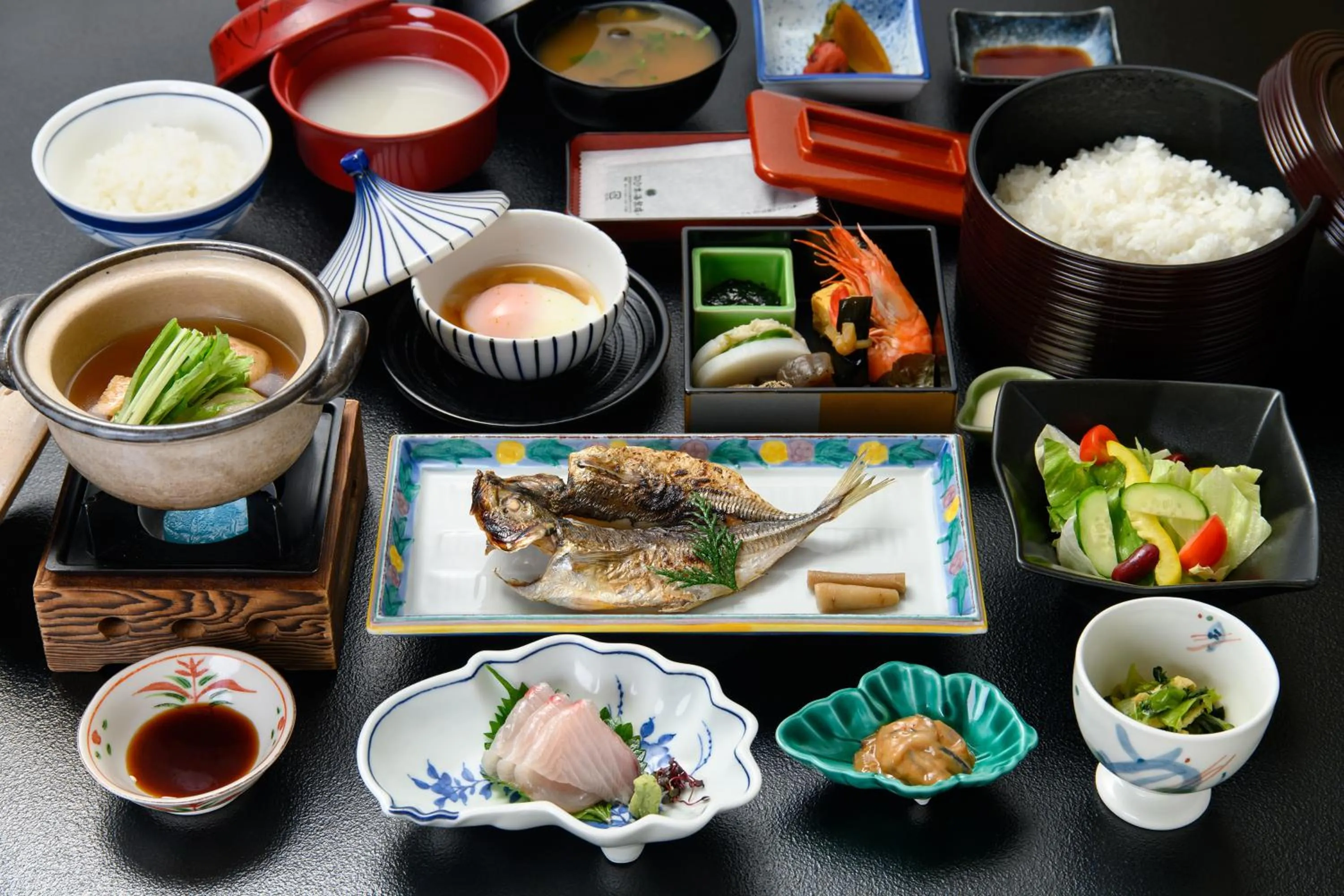 Asian breakfast in Furuya Ryokan