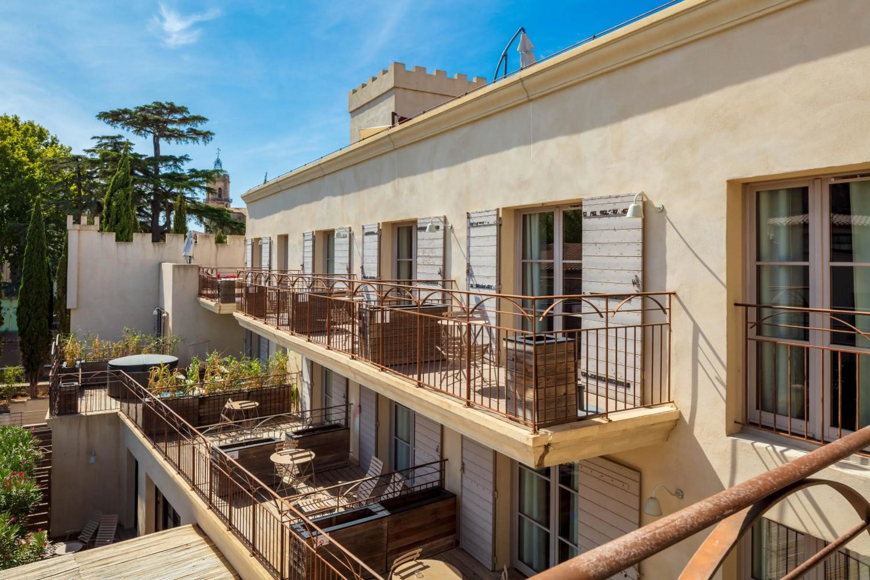 Balcony/Terrace in Garrigae Distillerie de Pezenas - Hotellerie & Spa