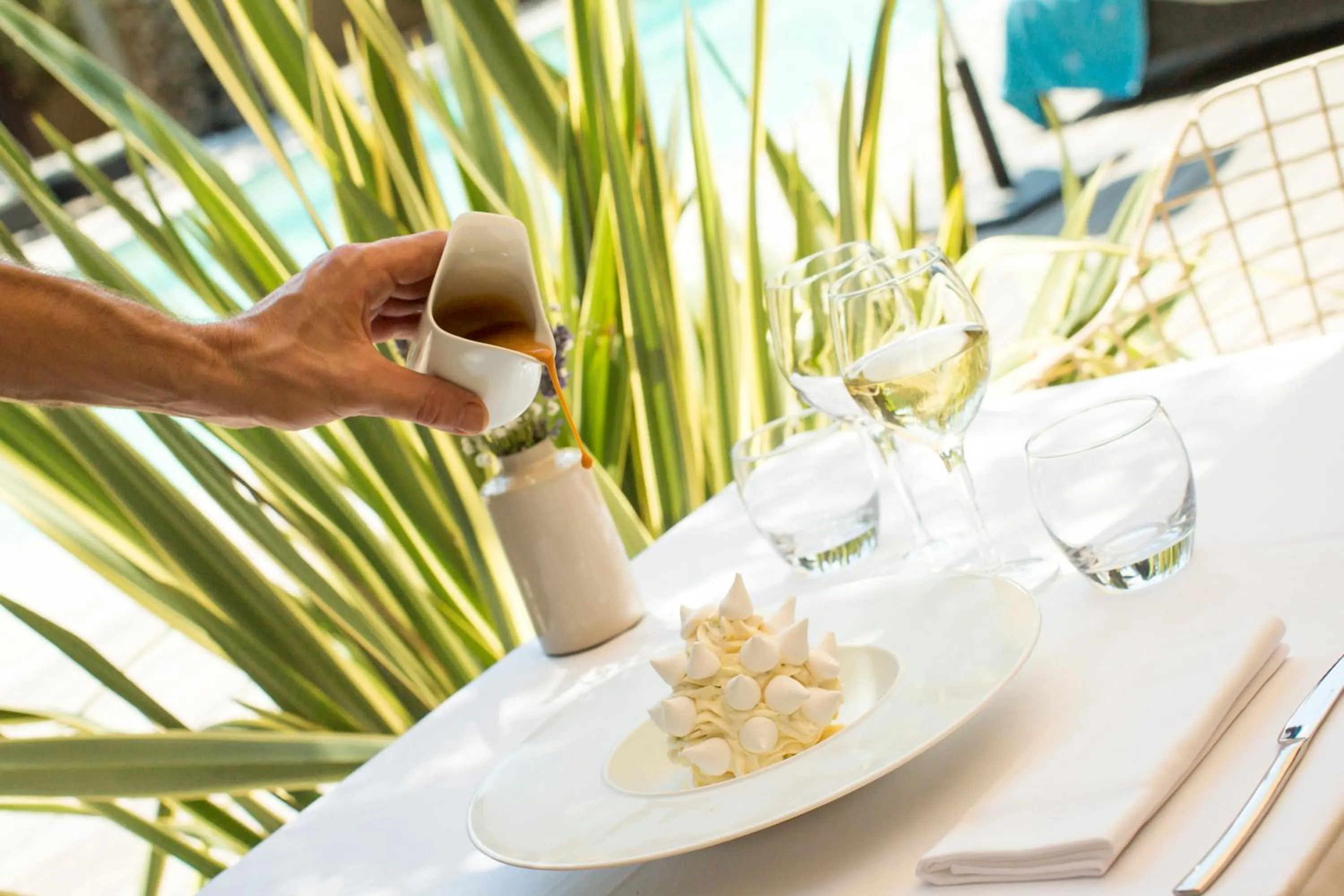 Patio in Hôtel La Dimora & Spa