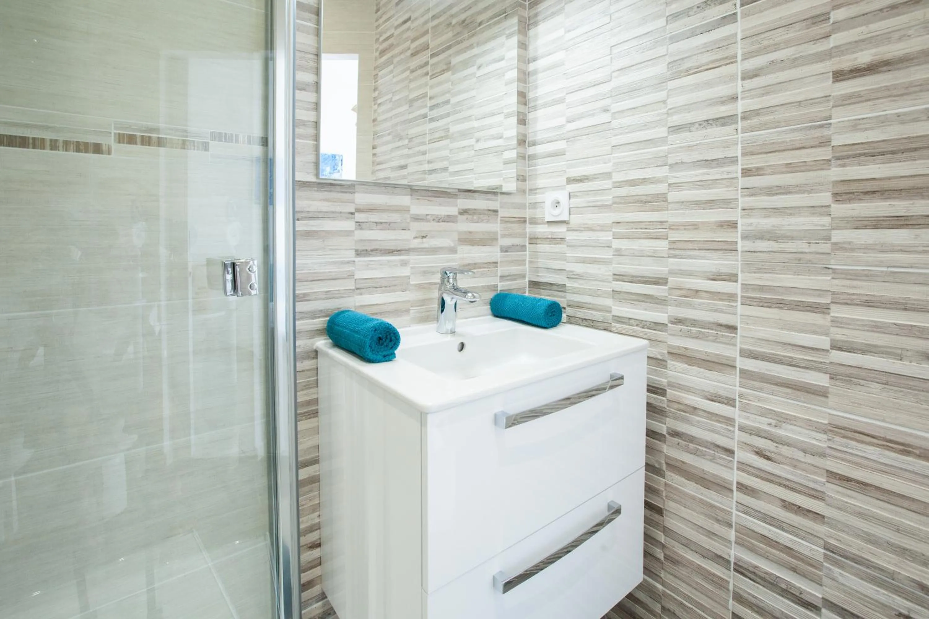 Shower in Les villas du triangle - chambres d'hôtes