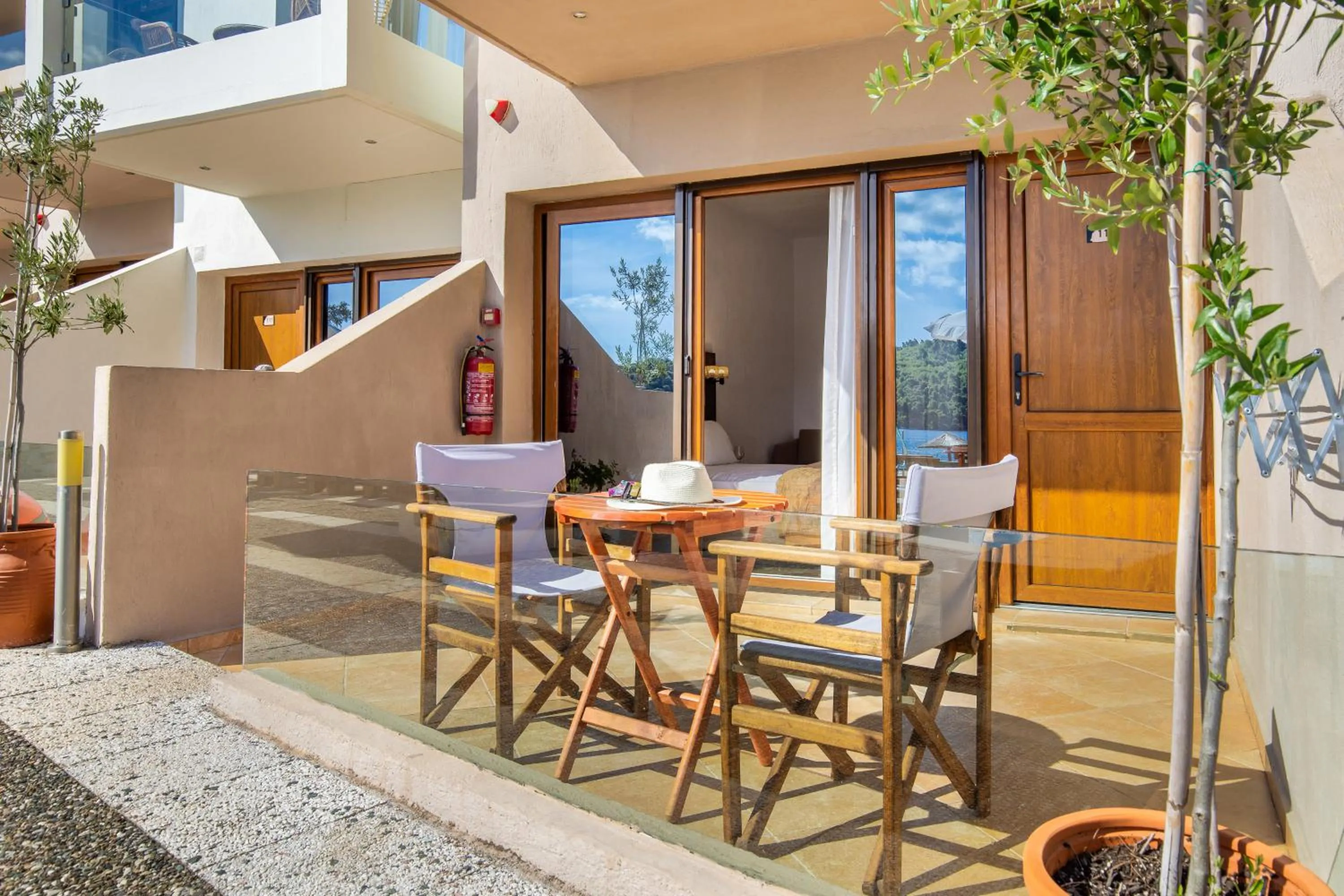 Balcony/Terrace in Blue Green Bay