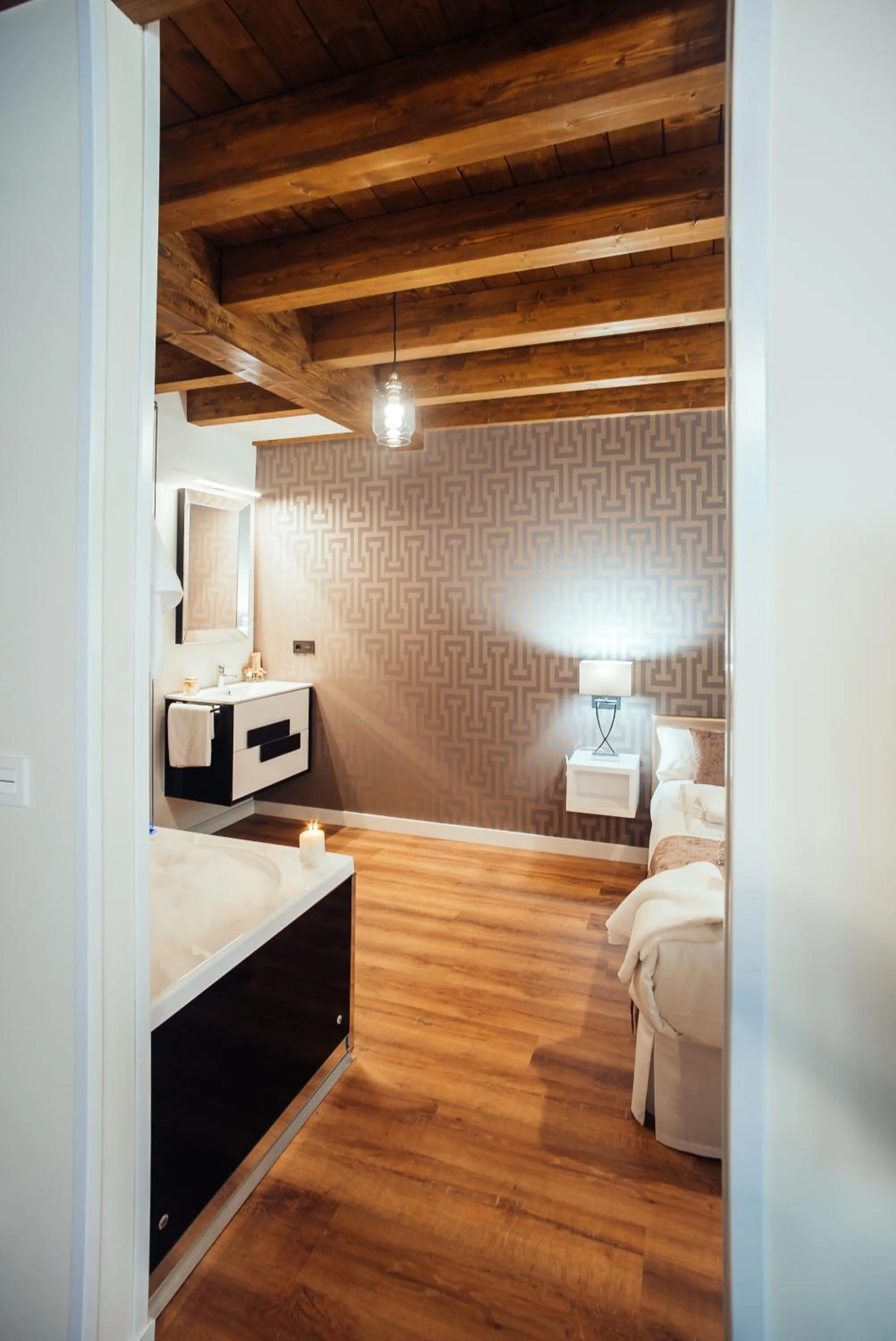 Decorative detail, Bed in Hotel Rural Pinares de Soria