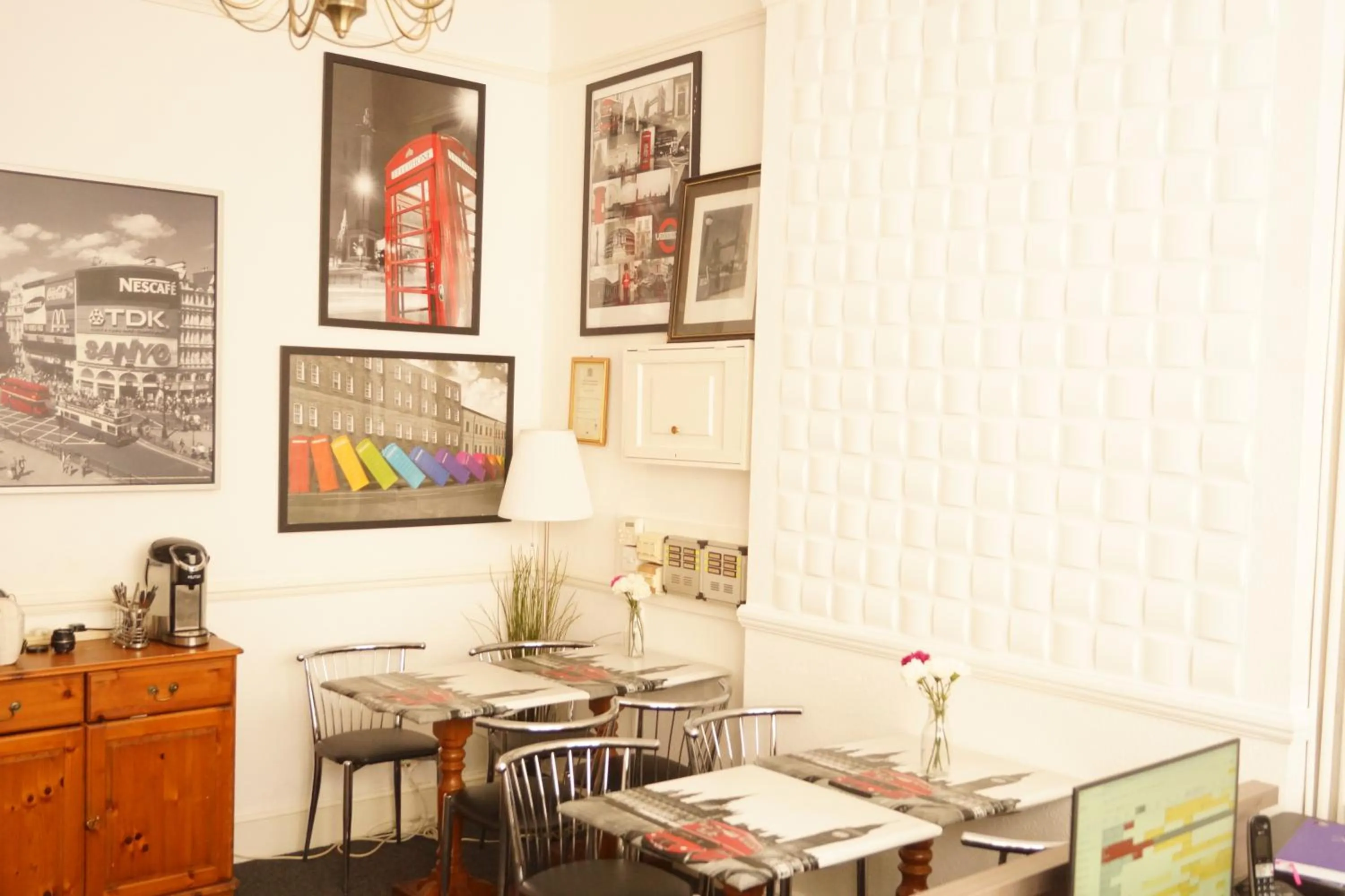 Dining area in Plaza Hotel