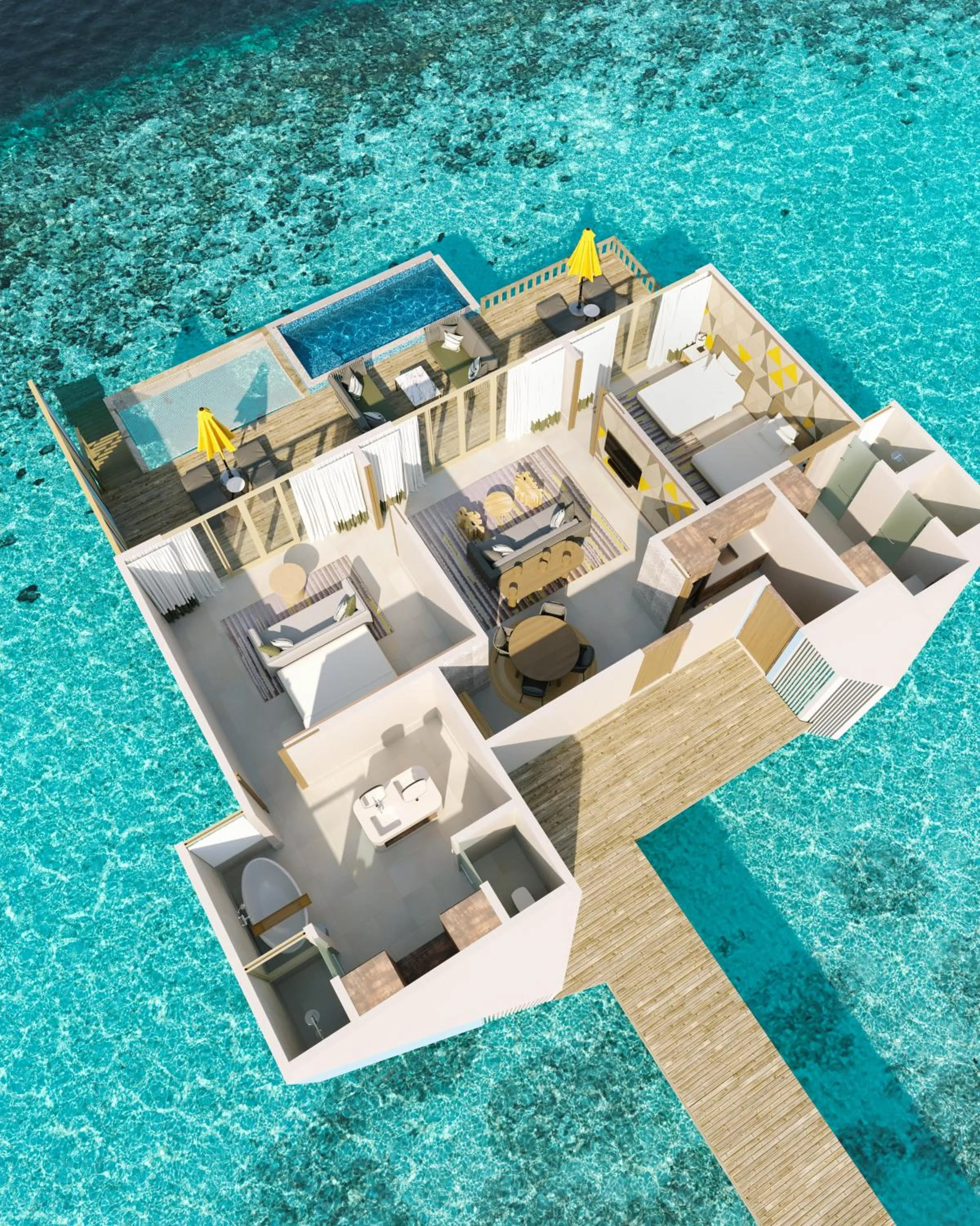 Floor plan in Hard Rock Hotel Maldives - FREE transfer for stays from 01st Mar to 31st Oct 2026