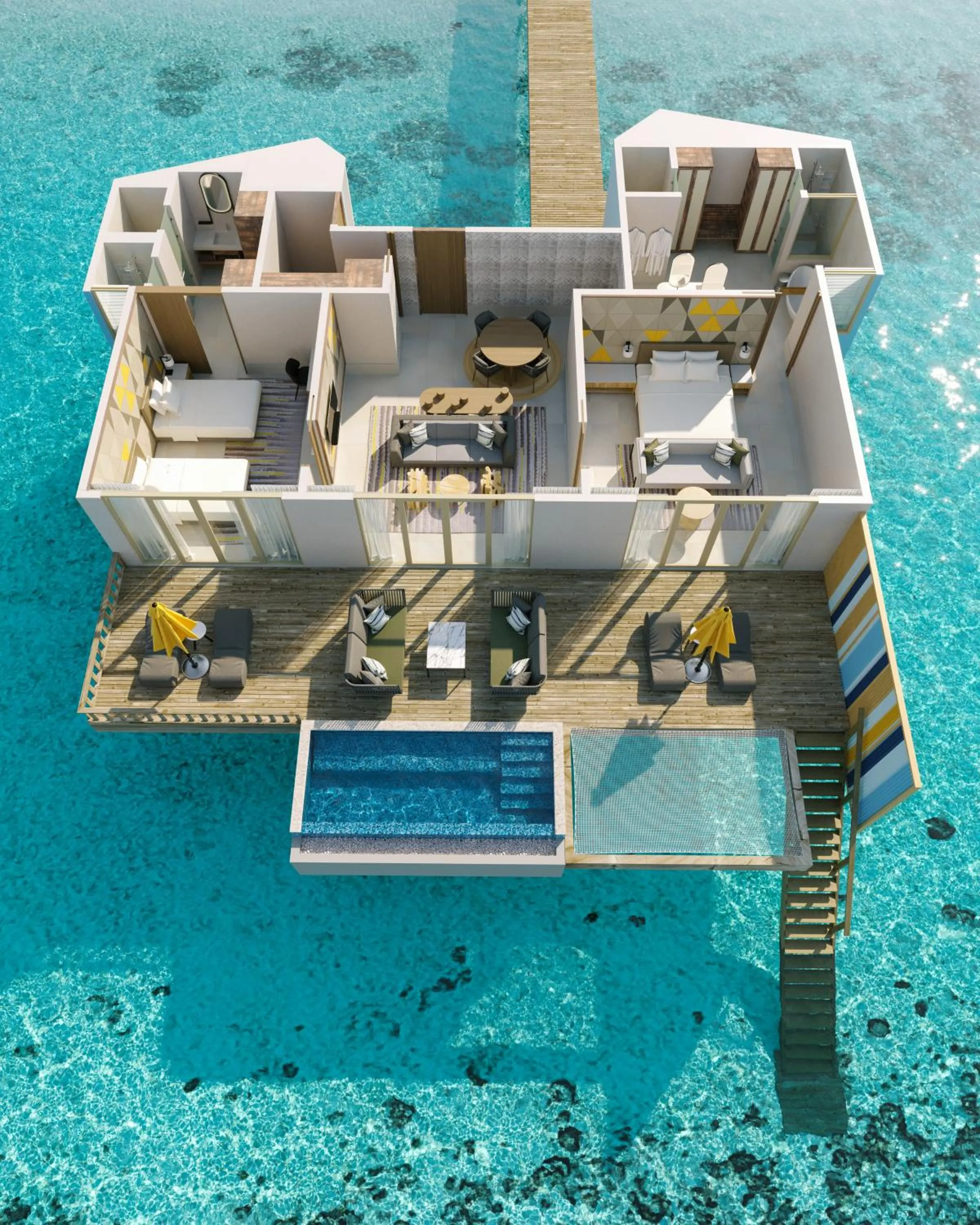 Floor plan in Hard Rock Hotel Maldives - FREE transfer for stays from 01st Mar to 31st Oct 2026