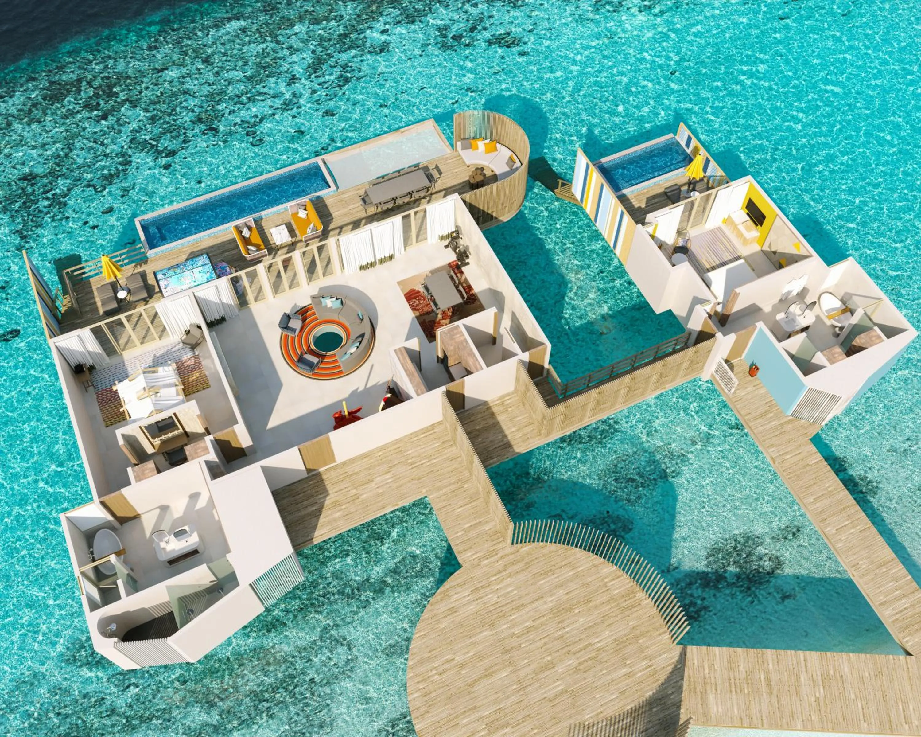 Floor plan in Hard Rock Hotel Maldives - FREE transfer for stays from 01st Mar to 31st Oct 2026