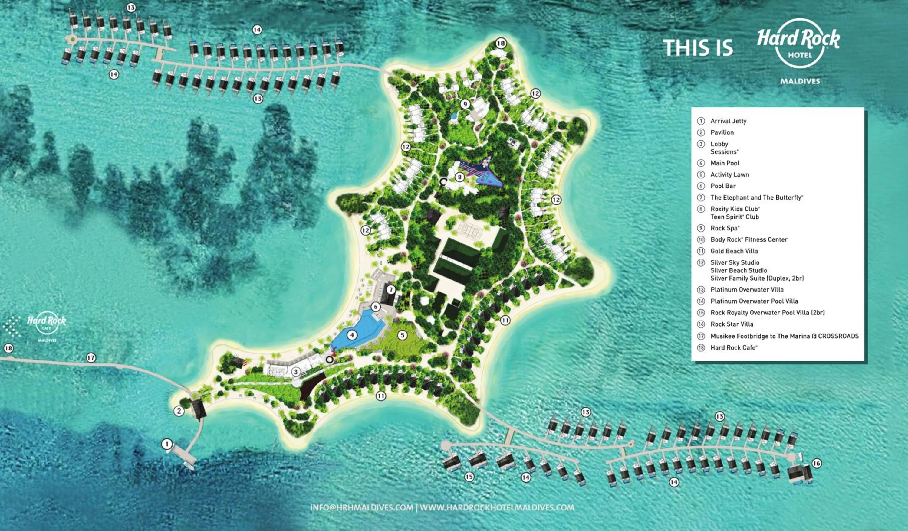 Floor plan in Hard Rock Hotel Maldives - FREE transfer for stays until 21st Dec 2025 and 11th Jan to 30th Apr 2026