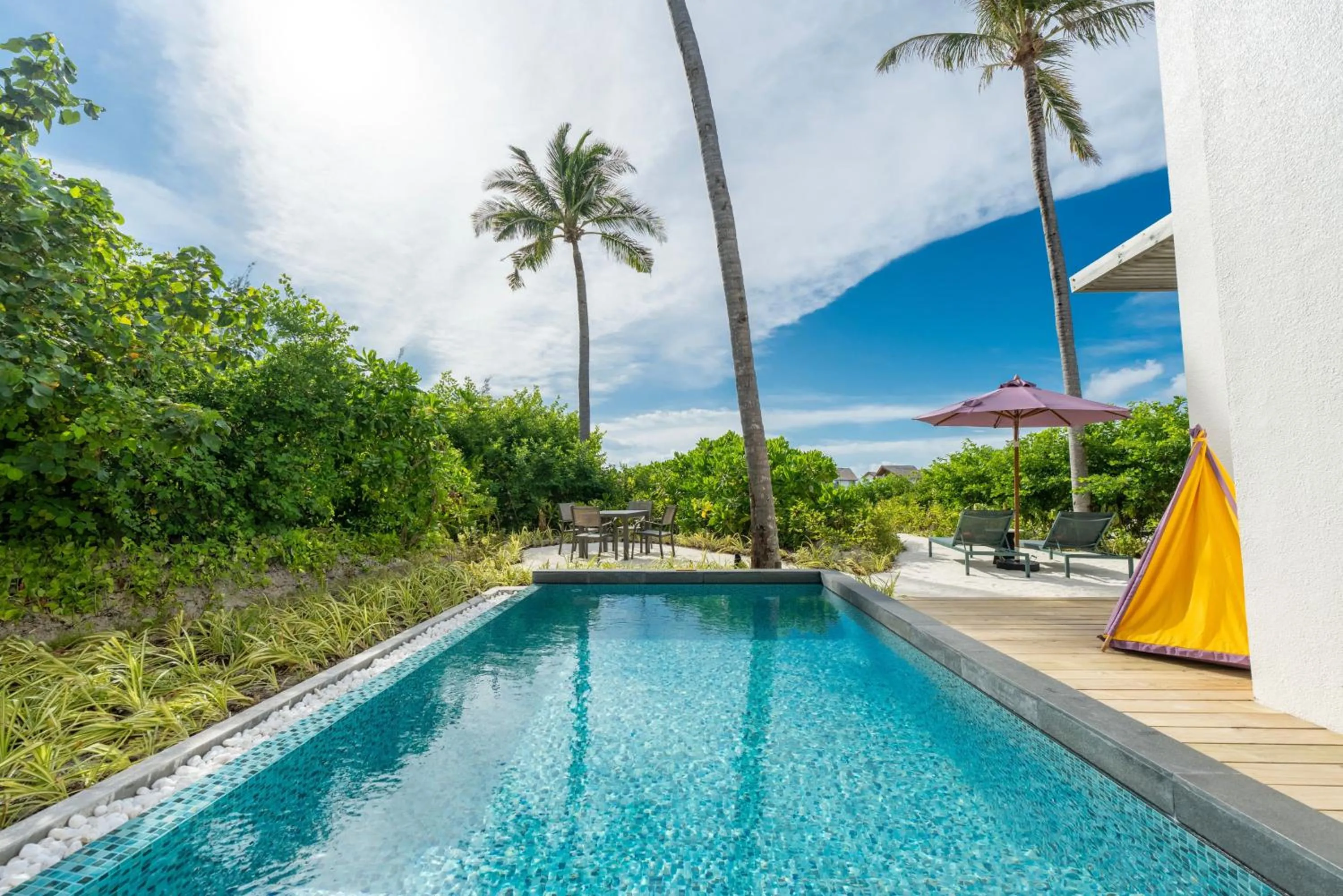 Swimming pool in Hard Rock Hotel Maldives - FREE transfer for stays until 21st Dec 2025 and 11th Jan to 30th Apr 2026