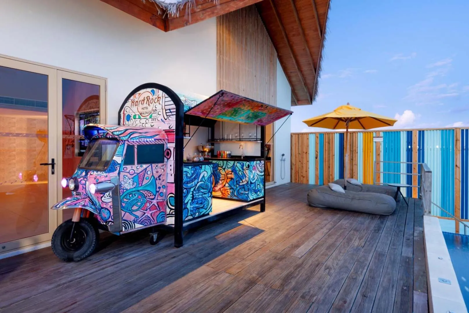 Balcony/Terrace in Hard Rock Hotel Maldives - FREE transfer for stays until 21st Dec 2025 and 11th Jan to 30th Apr 2026