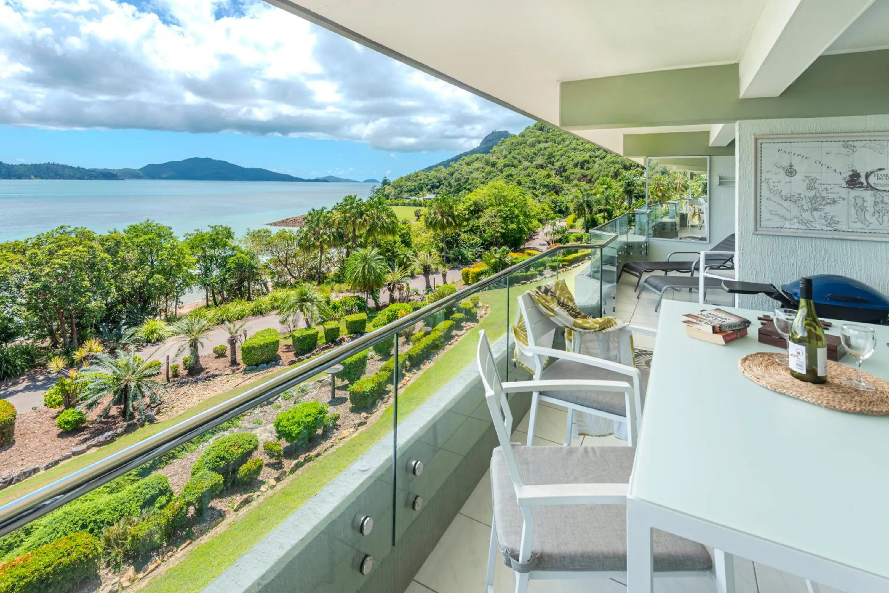 Balcony/Terrace in Lagoon Beachfront Lodge 202 on Hamilton Island by HamoRent