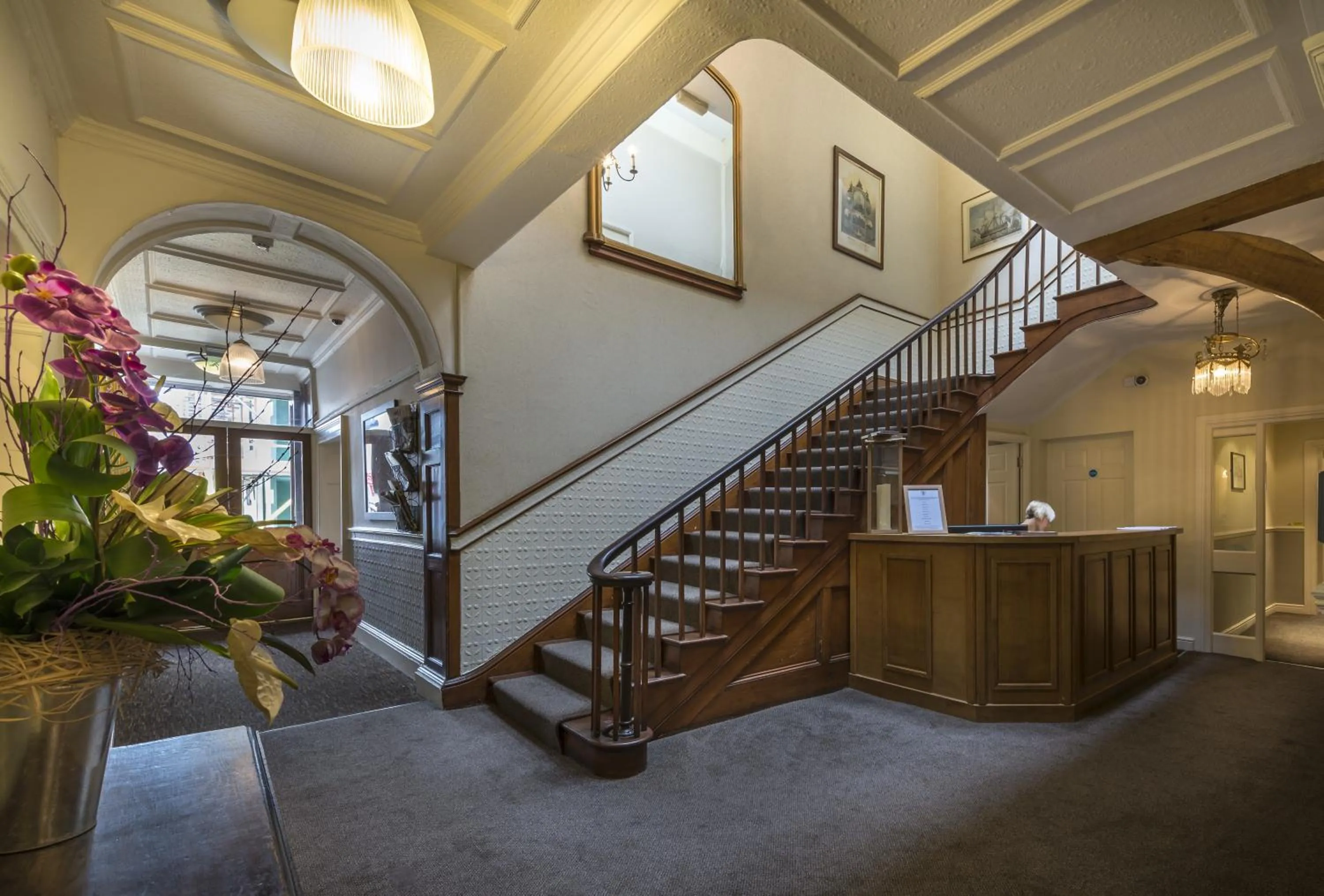 Lobby or reception in The Royal Oak Hotel, Welshpool - The Coaching Inn Group