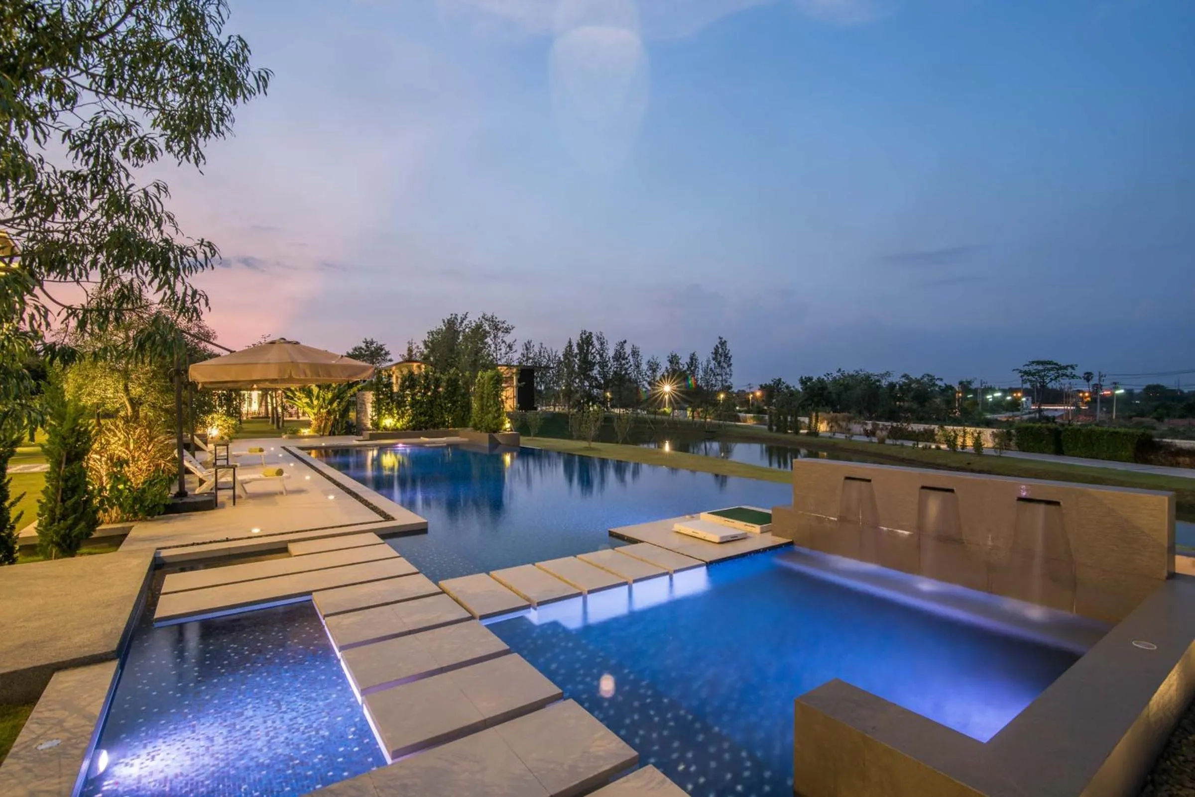 Pool view in Green Ville Laguna Hotel