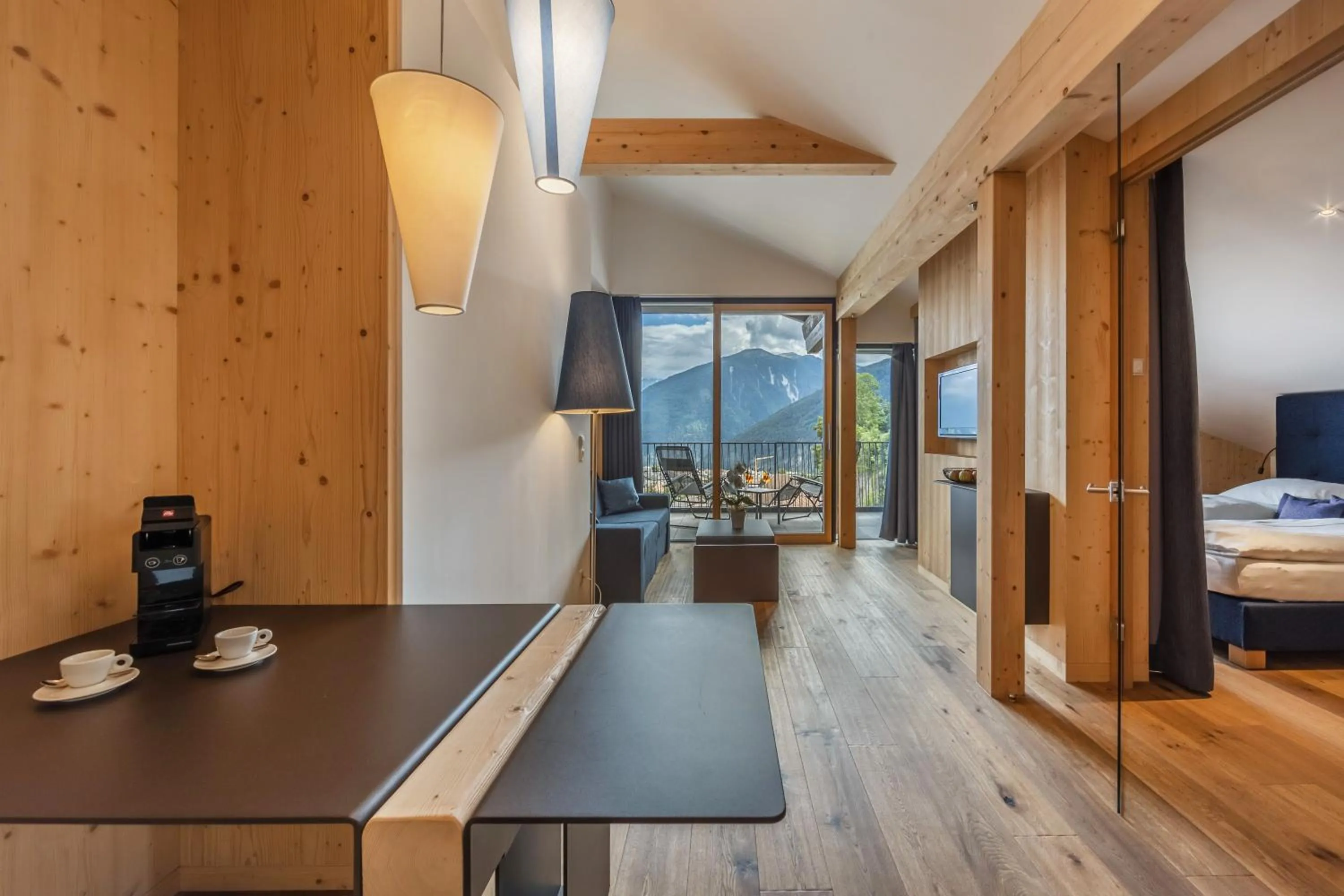 Living room, Bed in Maraias - Luxury Suites & Apartments