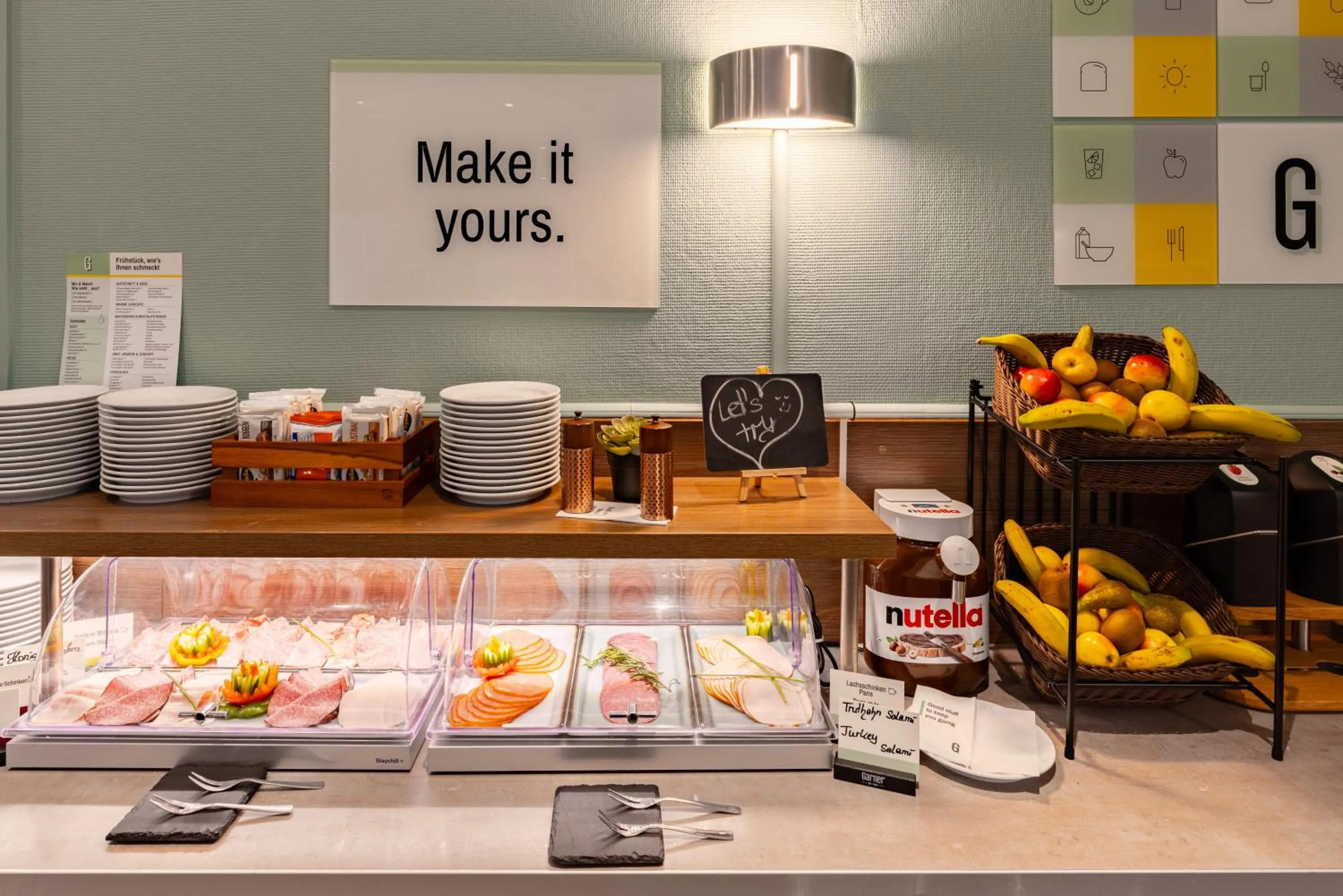 Buffet breakfast in Garner Hotel Dusseldorf - Main Station by IHG