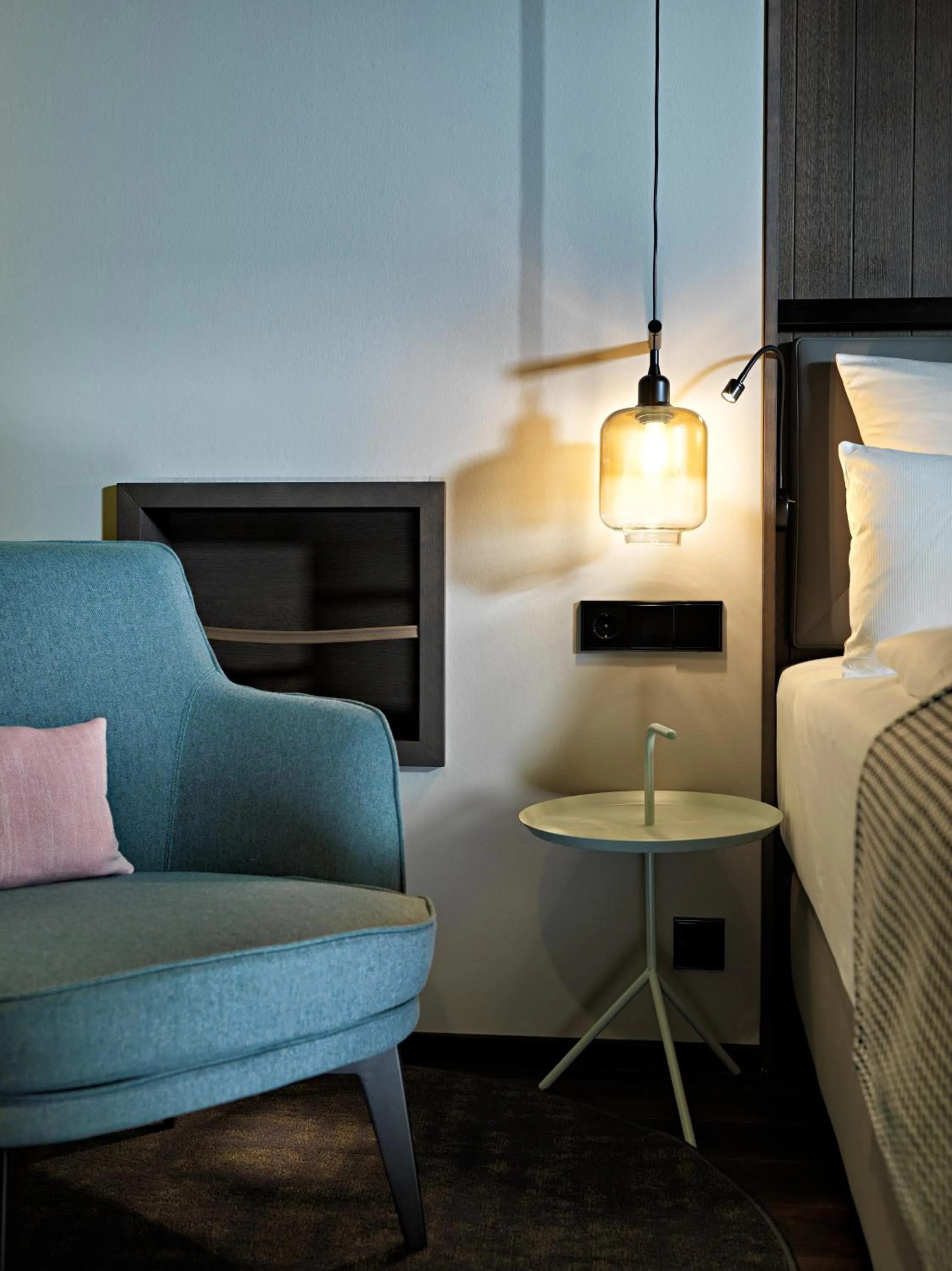 Decorative detail, Bed in Panoramahotel Waldenburg