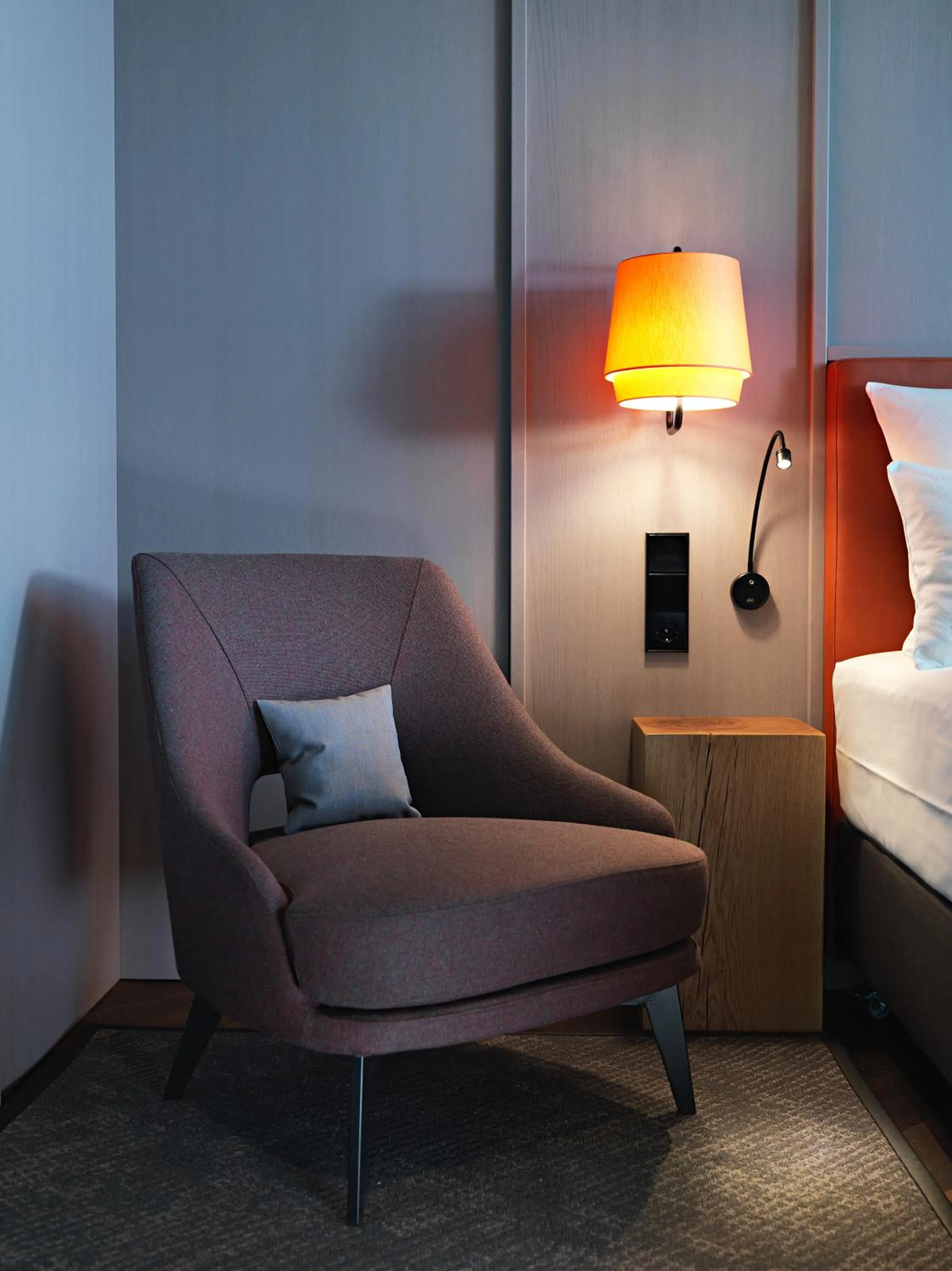 Decorative detail, Bed in Panoramahotel Waldenburg