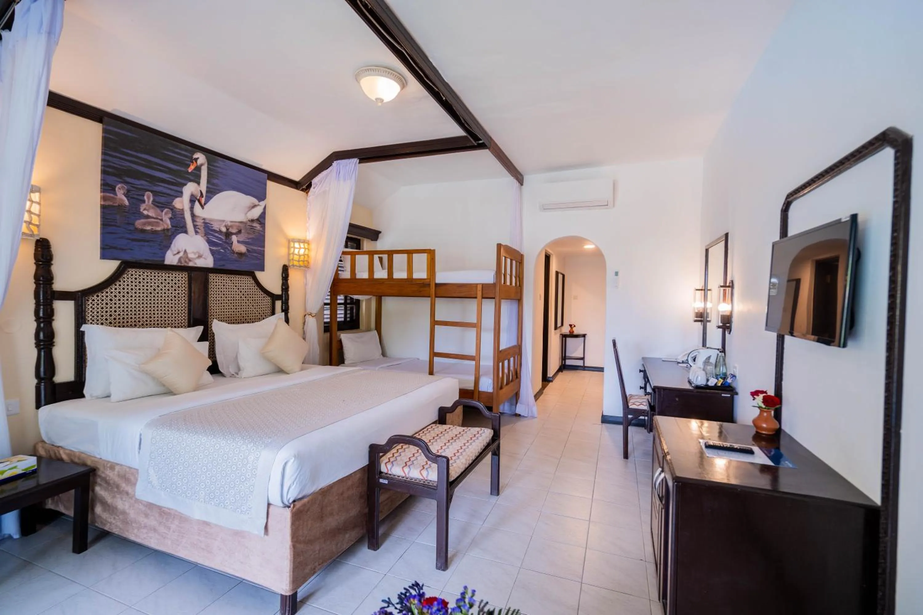 Bed in PrideInn Flamingo Beach Resort & Spa Mombasa