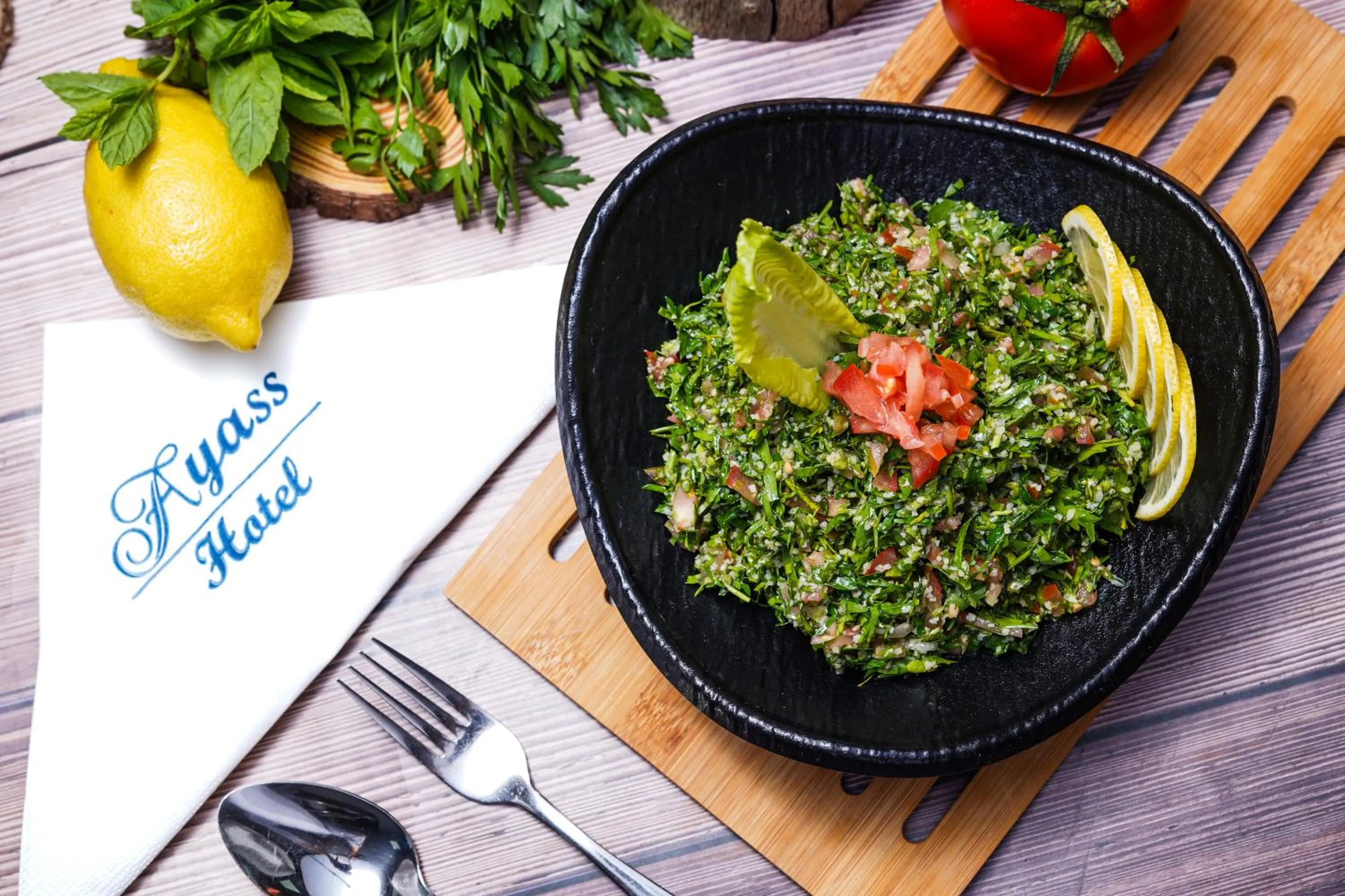 Restaurant/places to eat in Ayass Hotel