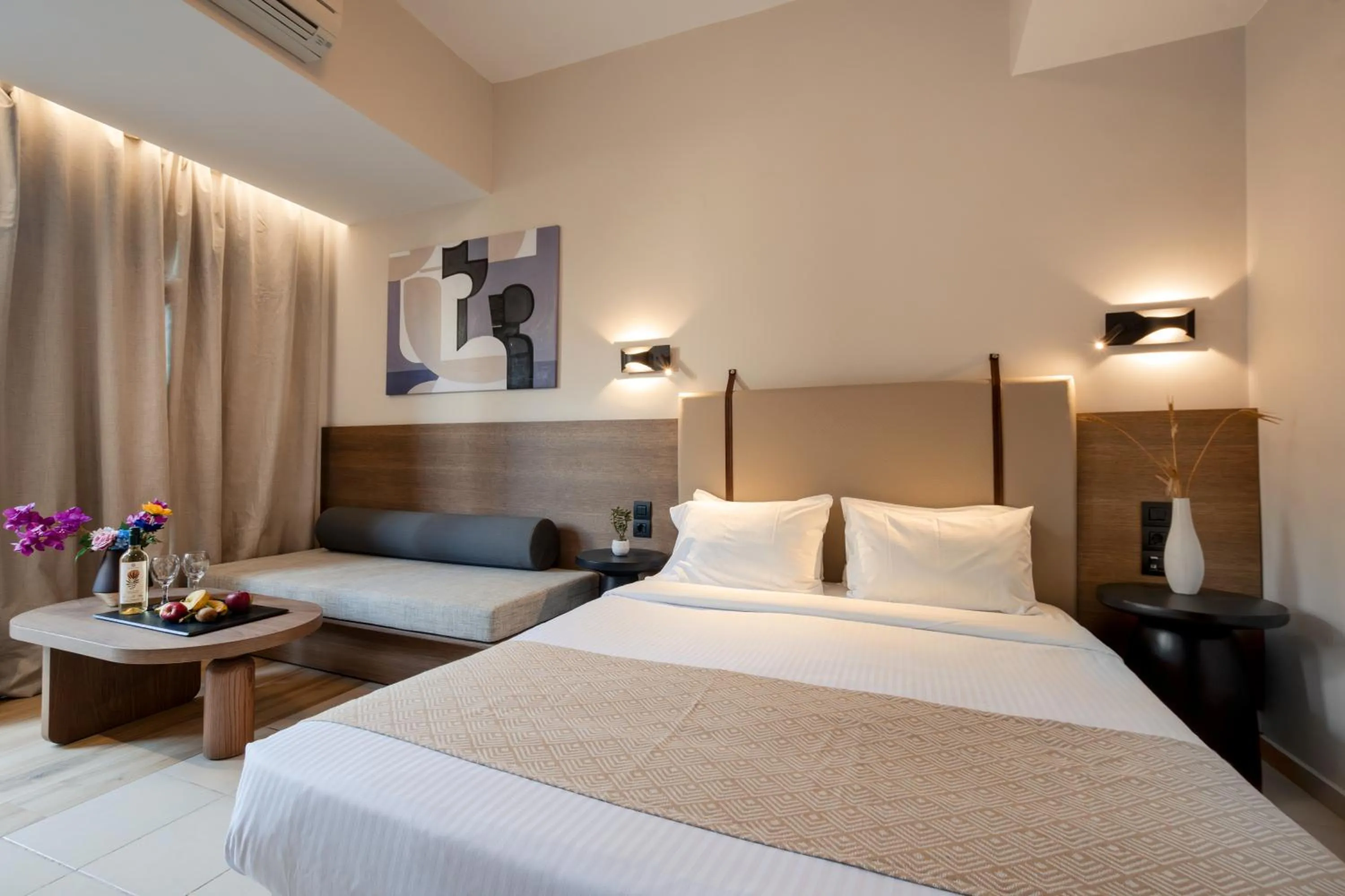 Bed in Dimitra Hotel & Apartments by Omilos Hotels